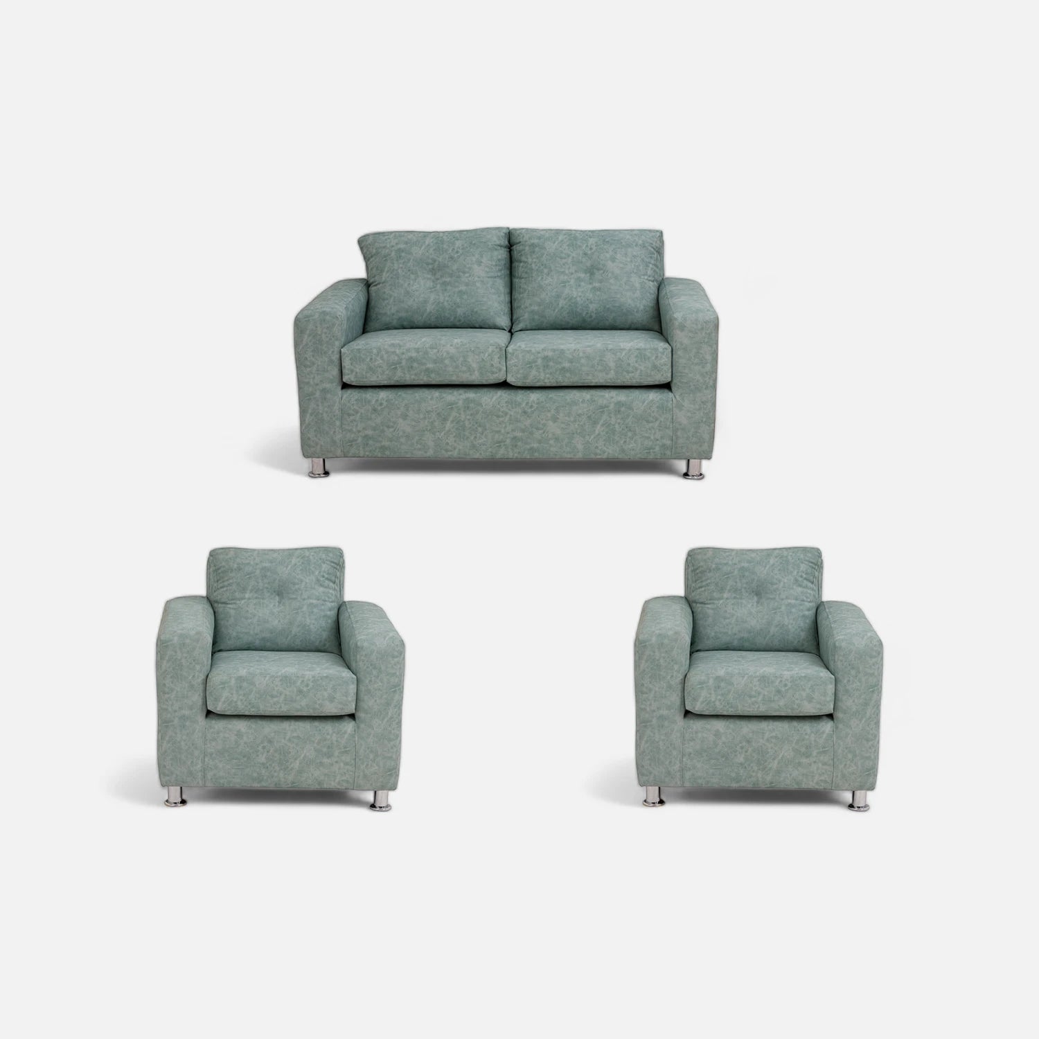 Living George 211 - Cuero Sintético Auris Verde Agua