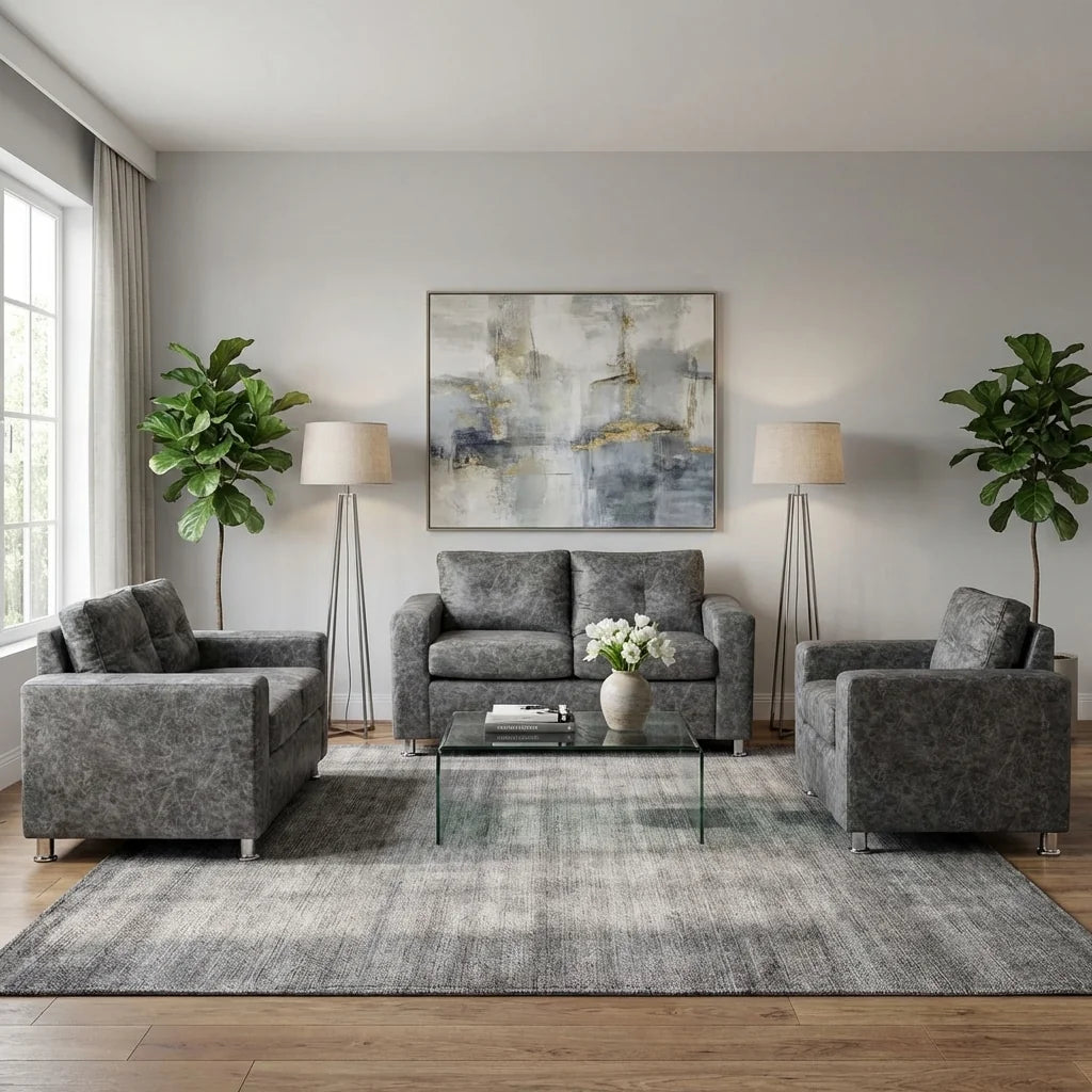 Living George 211 - Cuero Sintético Auris Gris