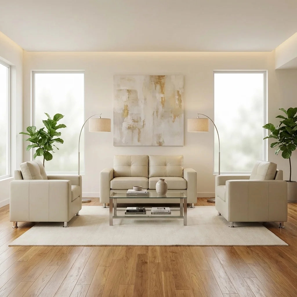 Living George 211 - Cuero Sintético Pu Beige