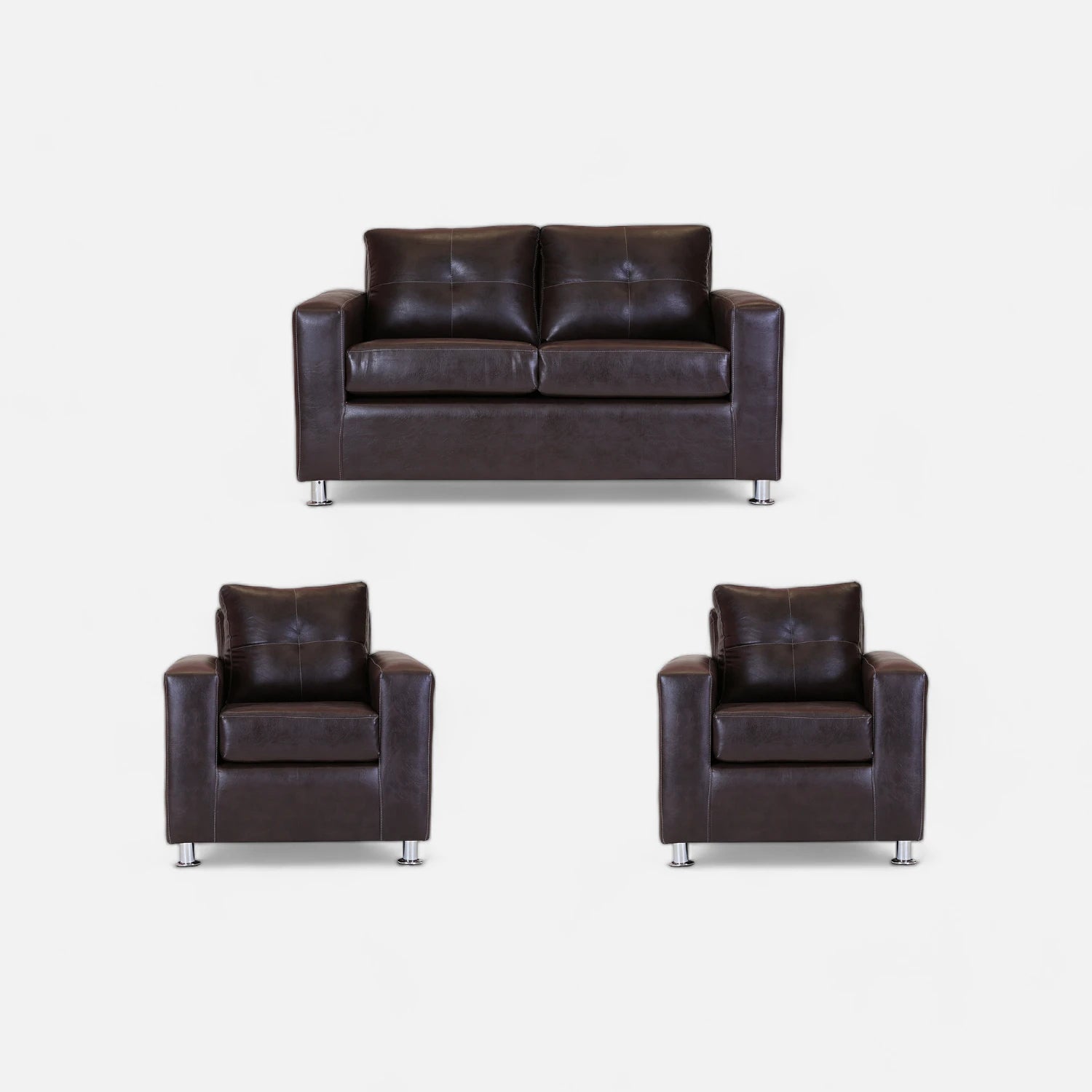 Living George 211 - Cuero Sintético Pu Café Moro