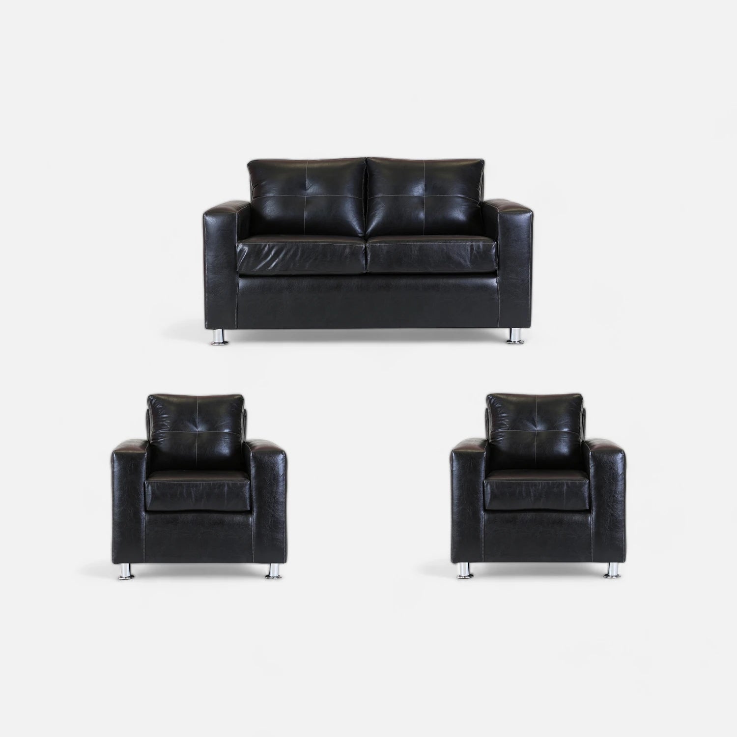 Living George 211 - Cuero Sintético Pu Negro