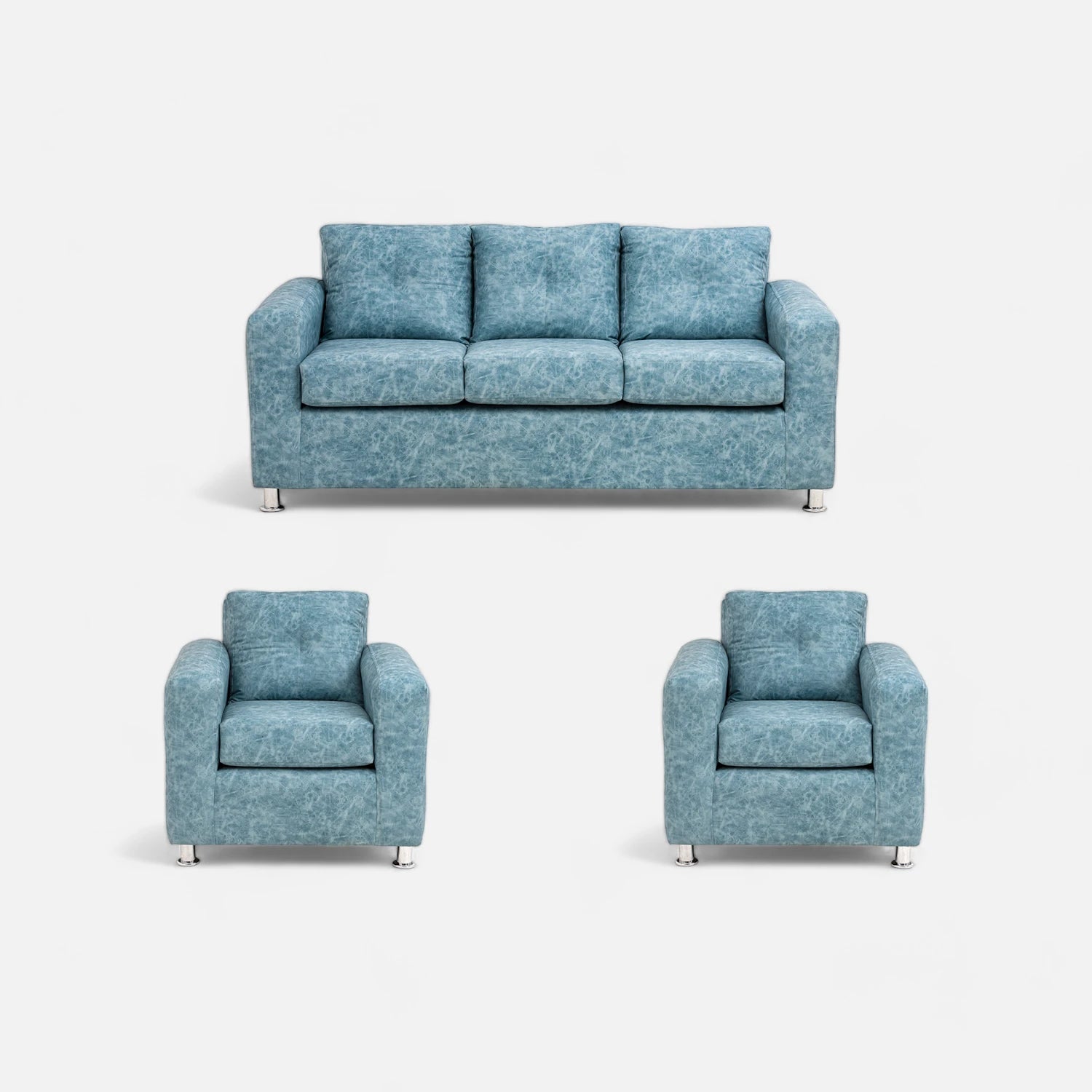 Living George 311 - Cuero Sintético Auris Azul Claro