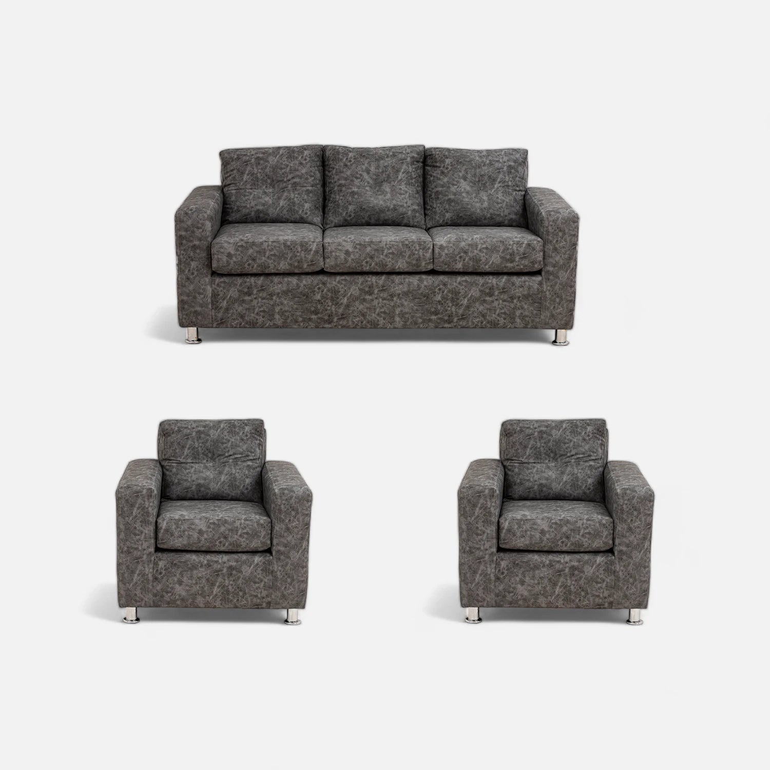 Living George 311 - Cuero Sintético Auris Gris