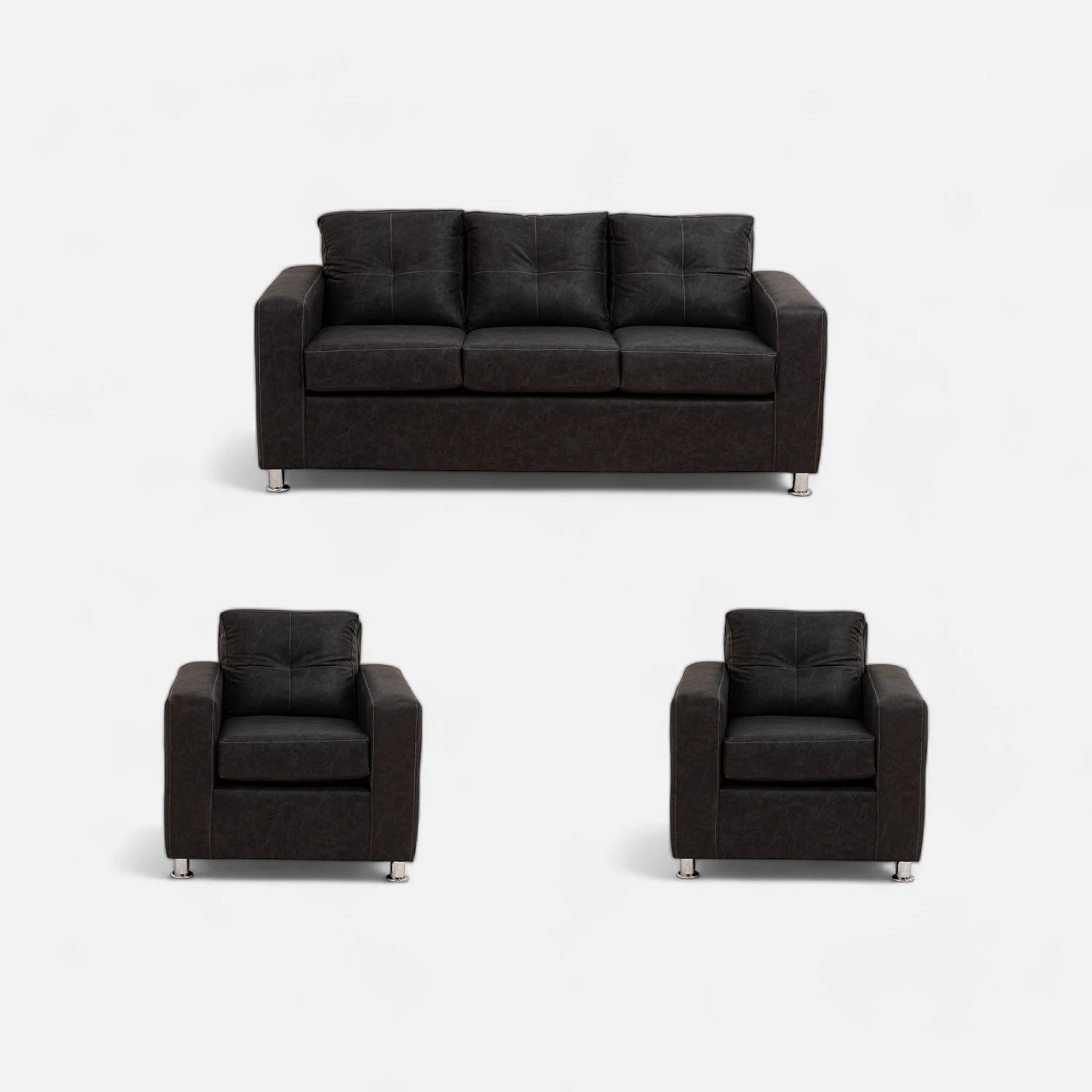 Living George 311 - Cuero Sintético Auris Negro