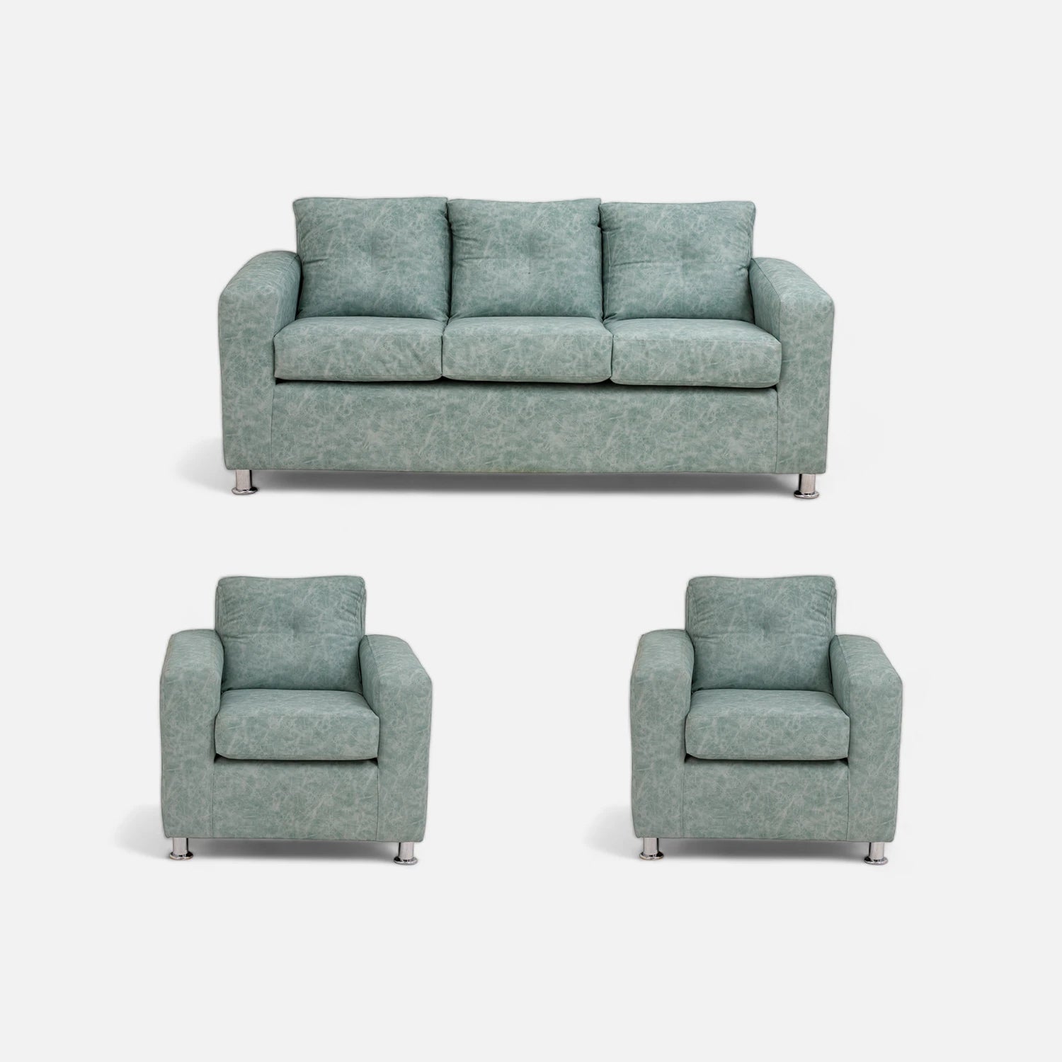 Living George 311 - Cuero Sintético Auris Verde Agua