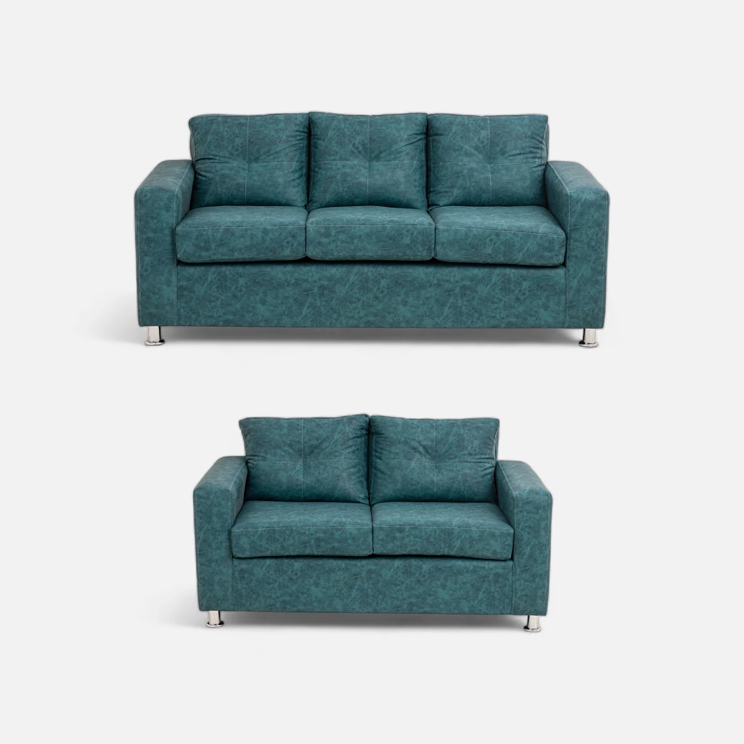 Living George 32 - Cuero Sintético Auris Azul Petróleo