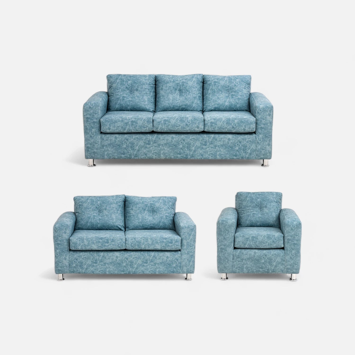 Living George 321 - Cuero Sintético Auris Azul Claro