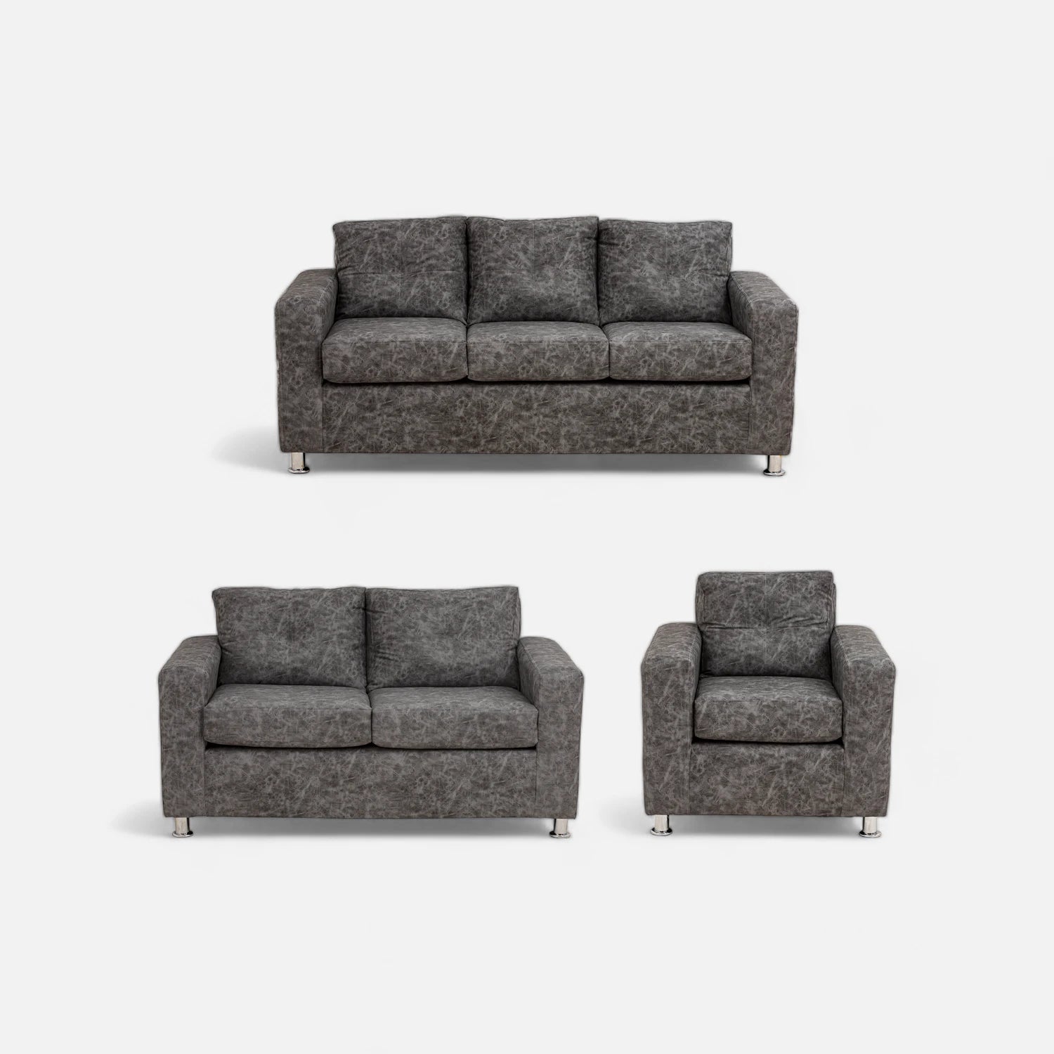 Living George 321 - Cuero Sintético Auris Gris