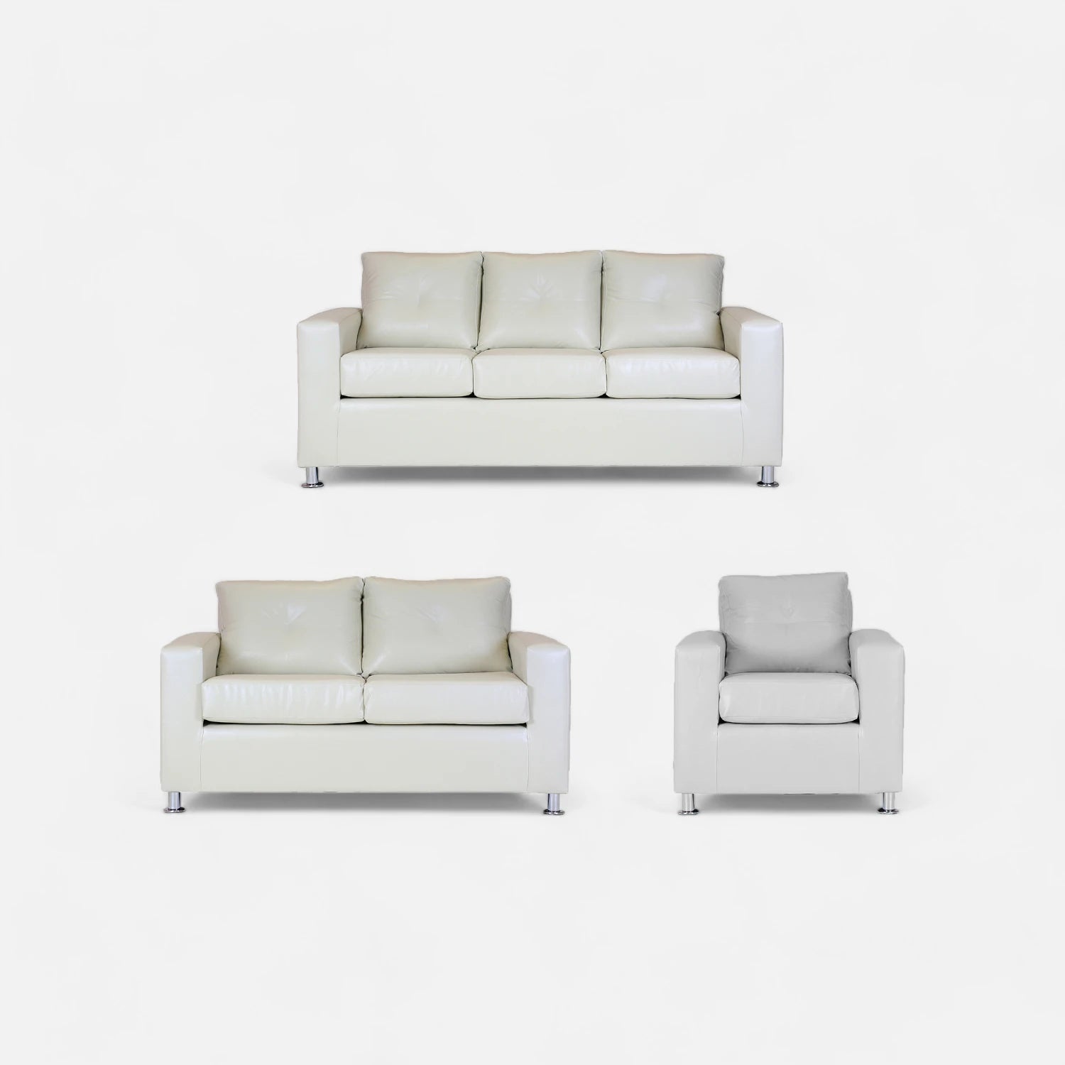 Living George 321 - Cuero Sintético Pu Beige