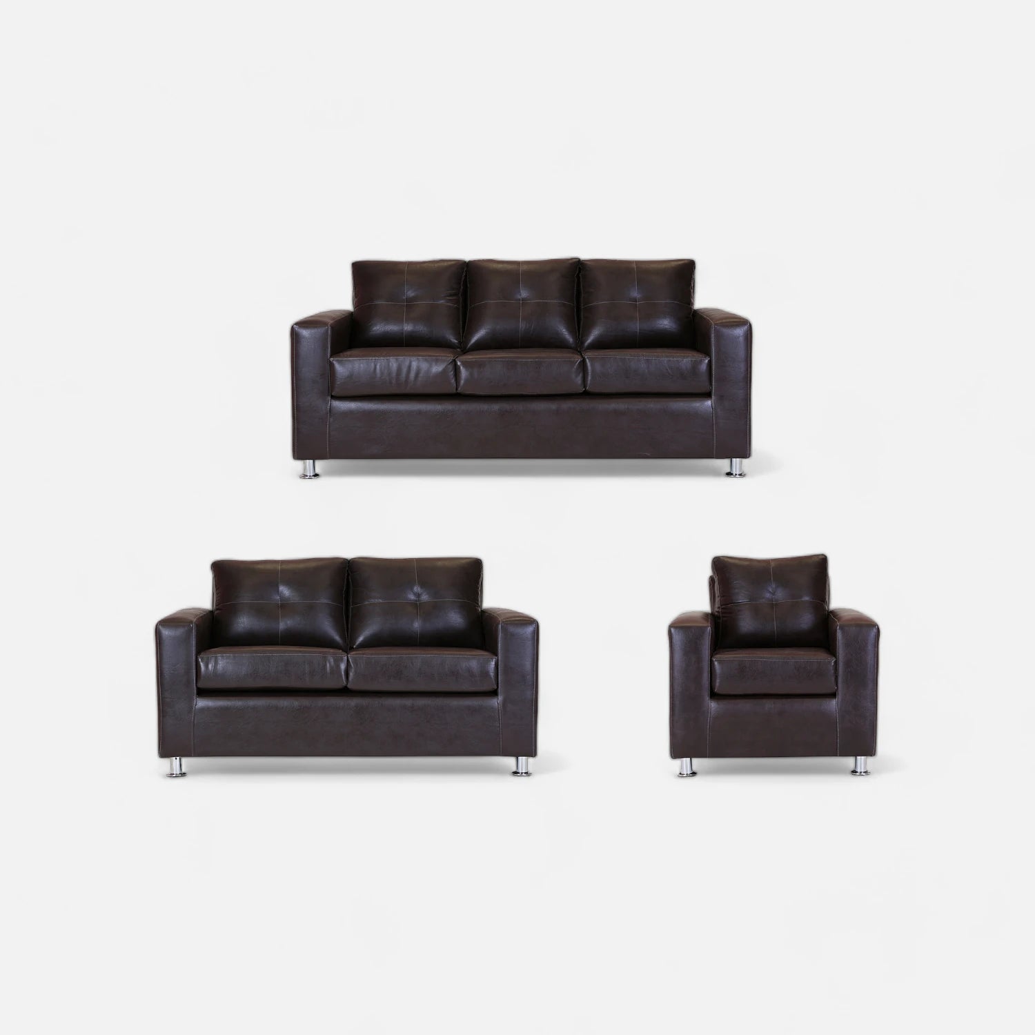 Living George 321 - Cuero Sintético Pu Café Moro