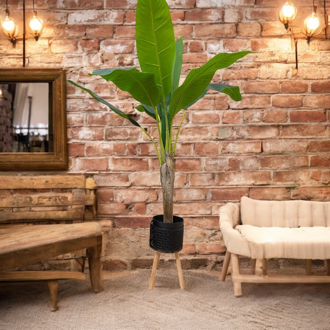 Macetero - Diseño elegante con detalles en madera clara | mueblesamerica.cl