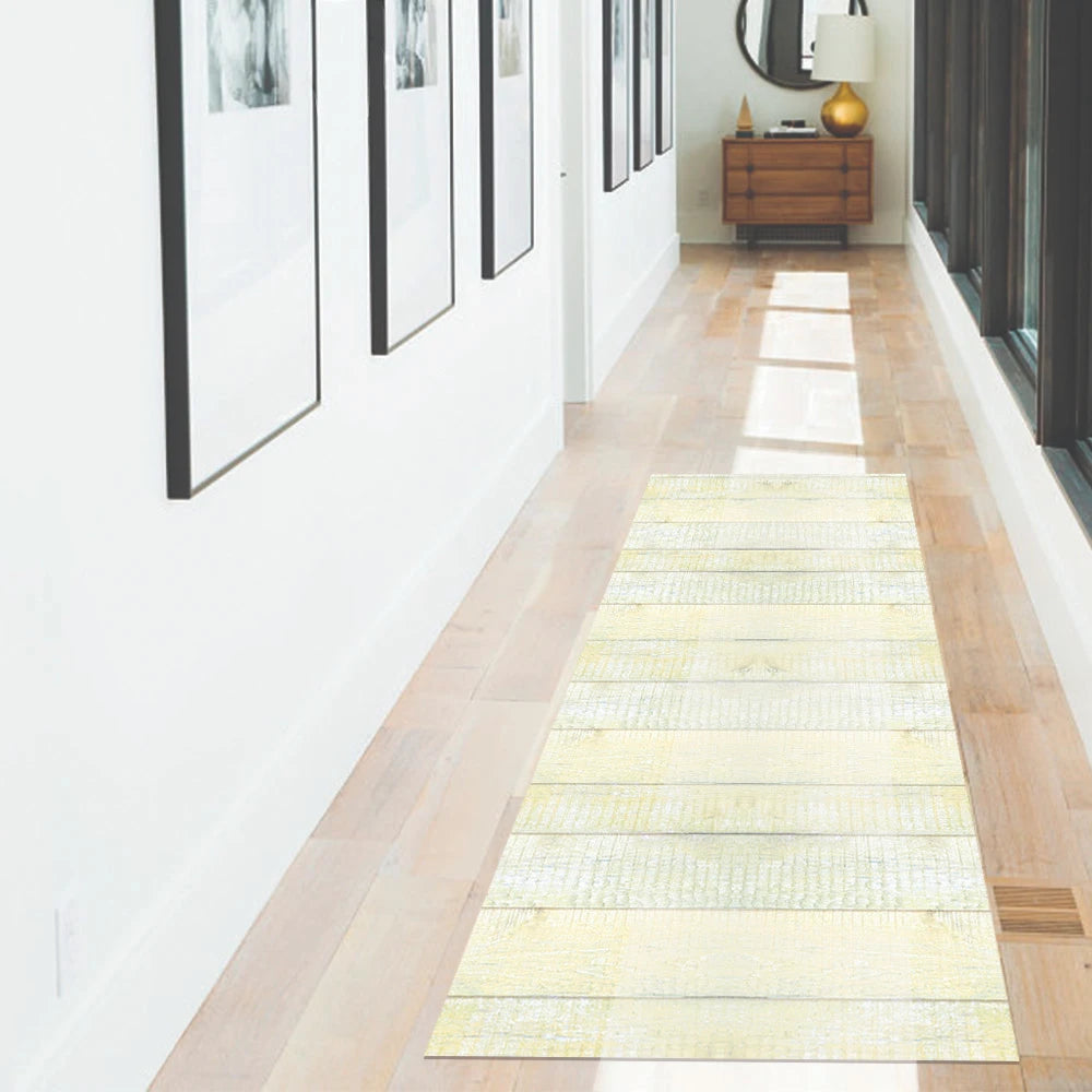 Alfombra Madera Vintage Amarilla