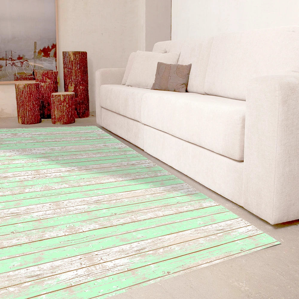 Alfombra Madera Vintage Verde