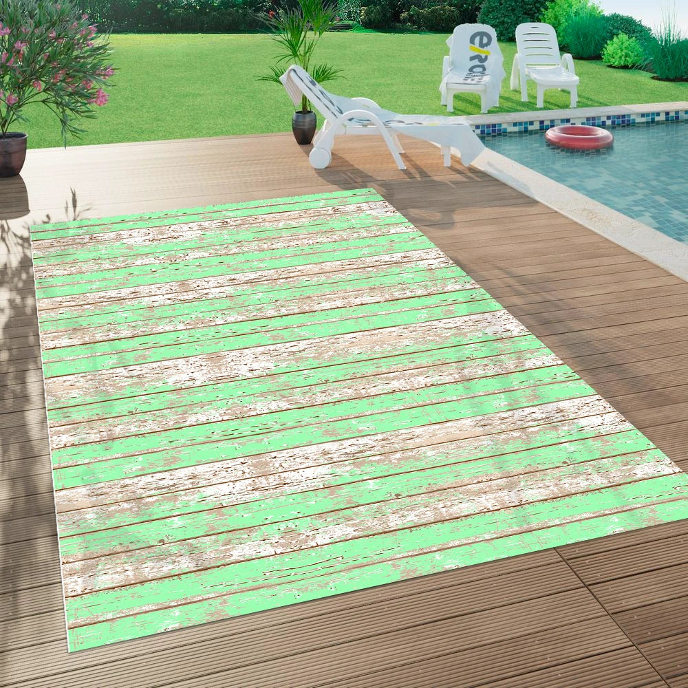 Alfombra Madera Vintage Verde