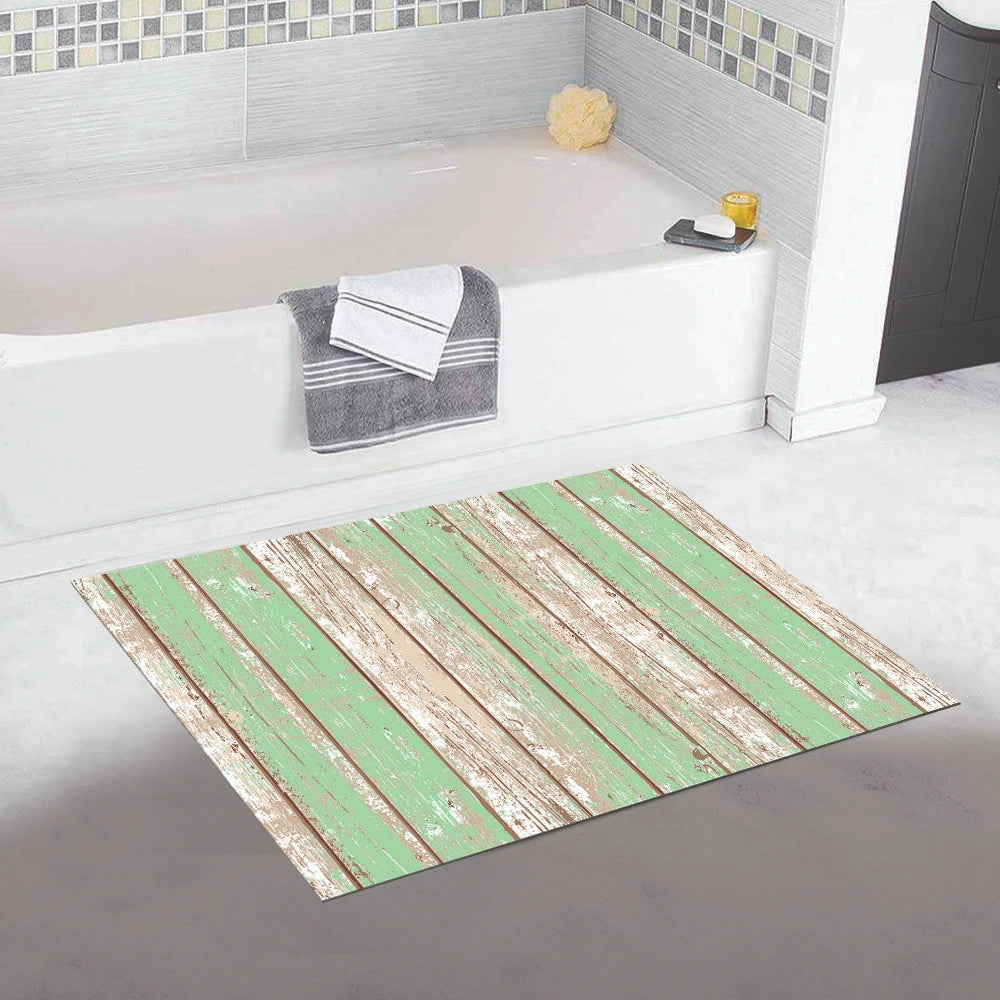 Alfombra Madera Vintage Verde
