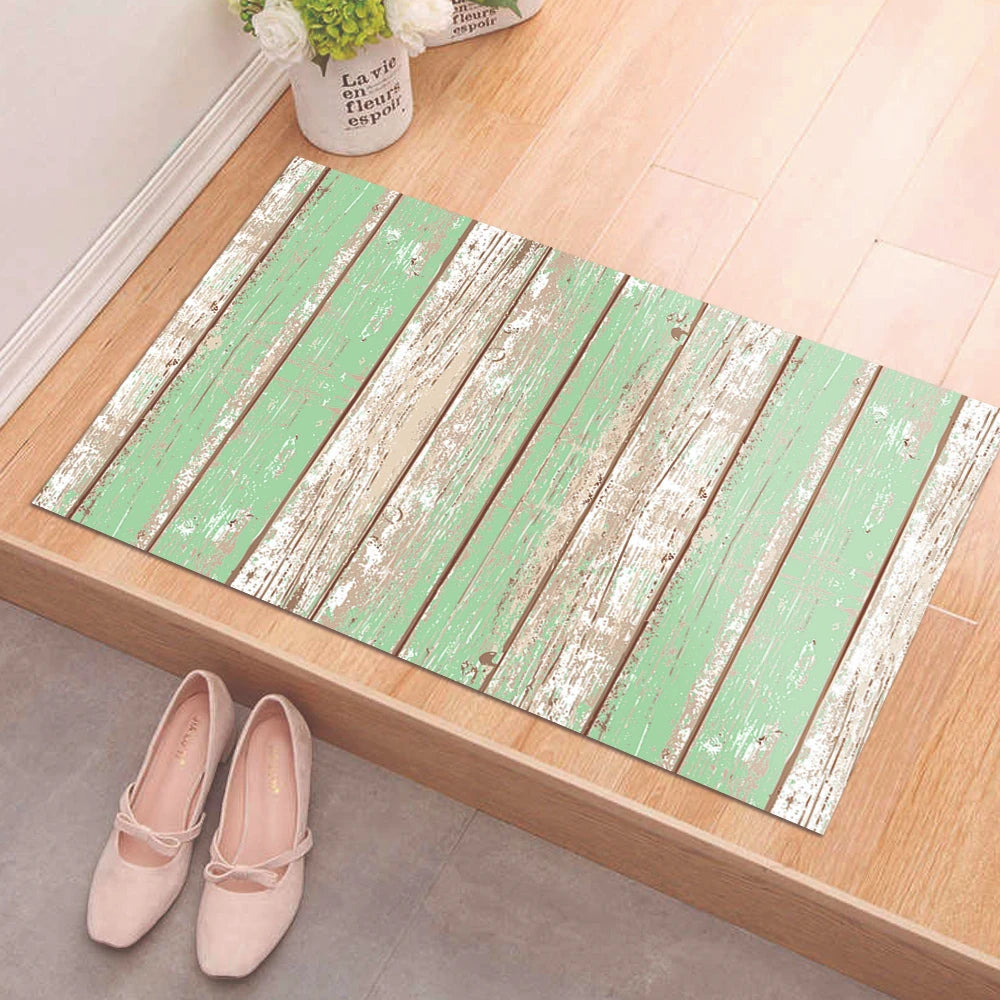 Alfombra Madera Vintage Verde