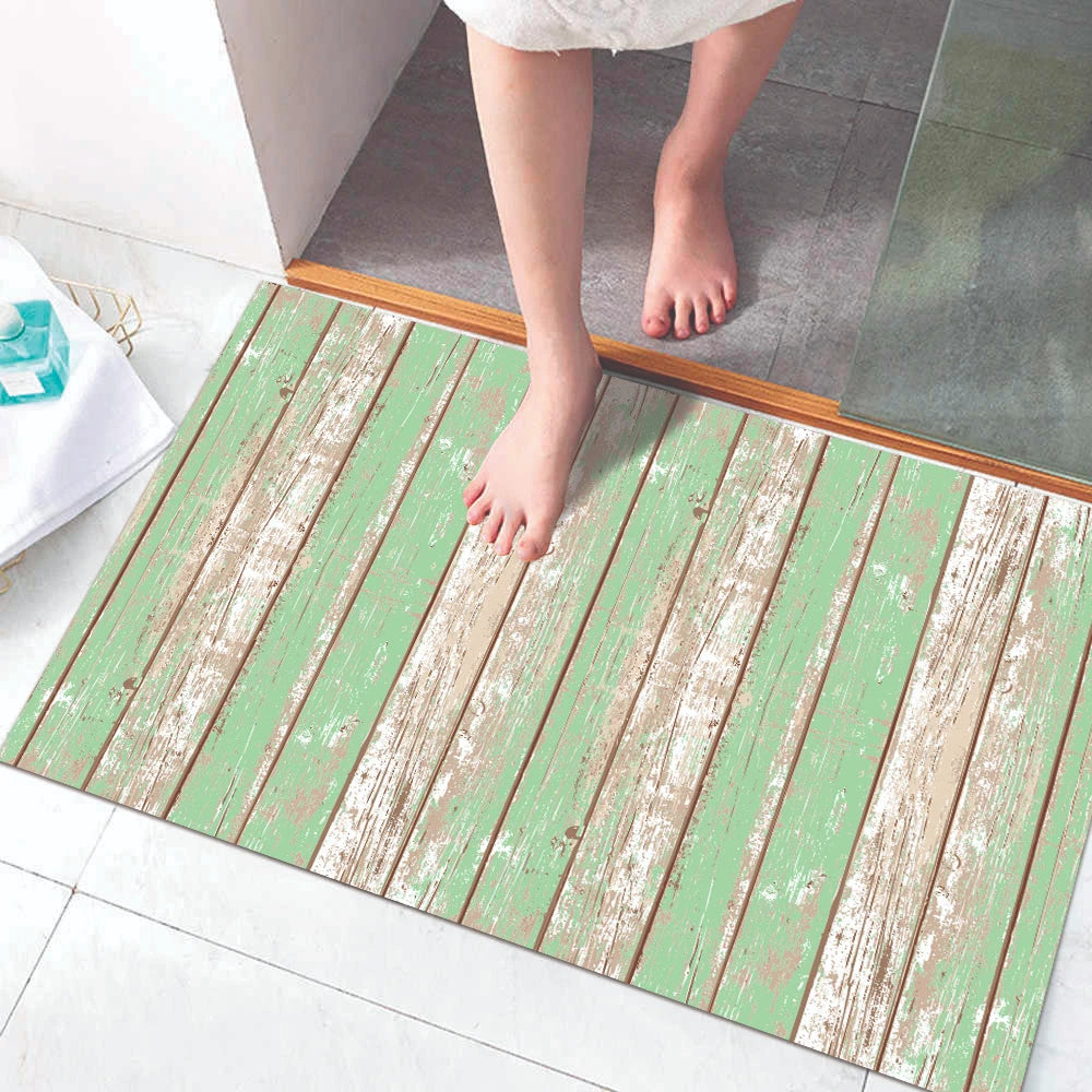 Alfombra Madera Vintage Verde