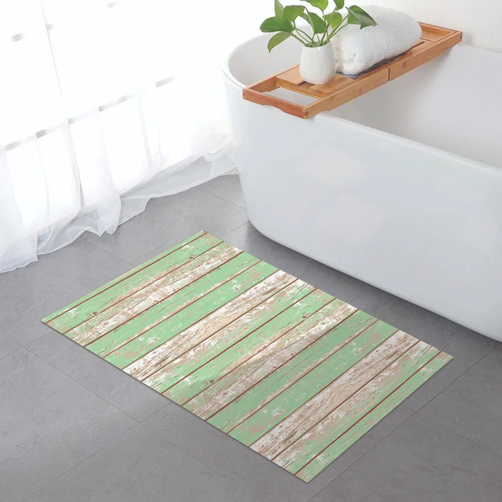 Alfombra Madera Vintage Verde