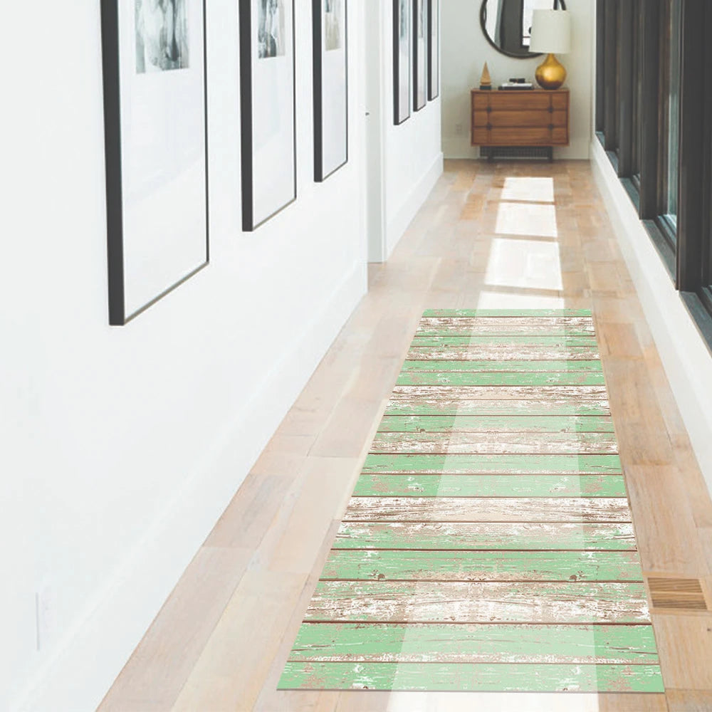 Alfombra Madera Vintage Verde