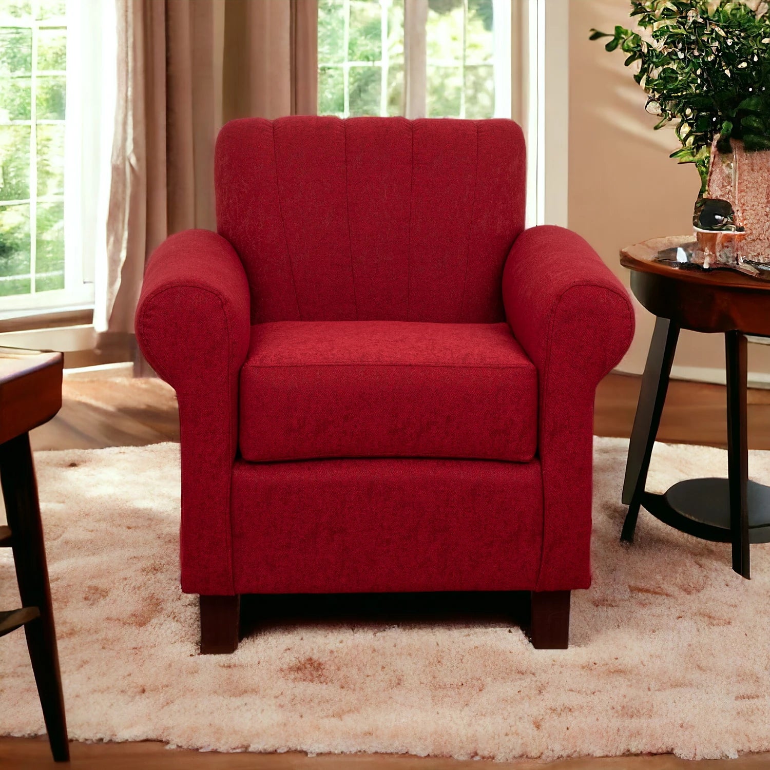 Poltrona Lucy - Tela Lino Sidelli Burdeo