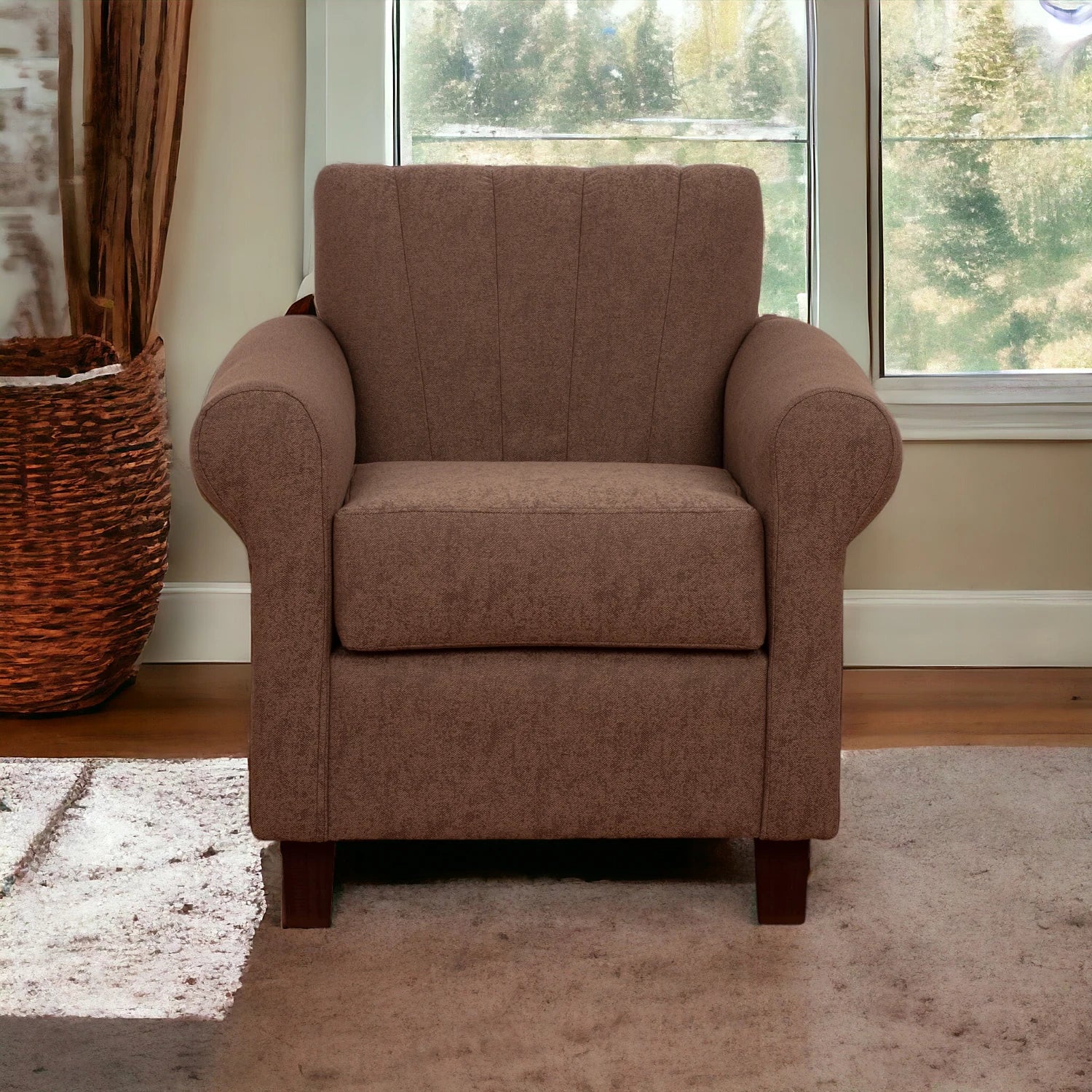 Poltrona Lucy - Tela Lino Sidelli Café