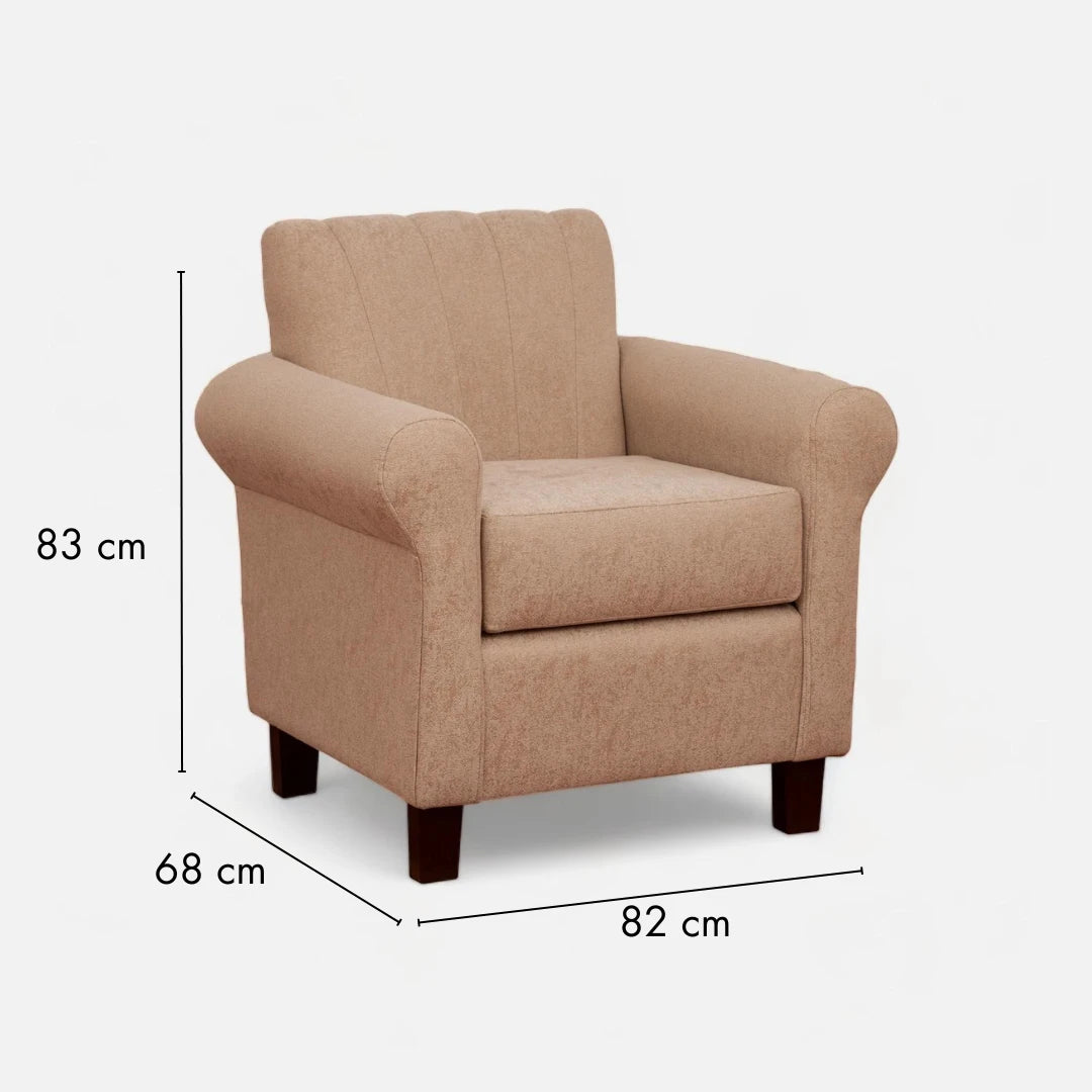 Poltrona Lucy - Tela Lino Sidelli Beige