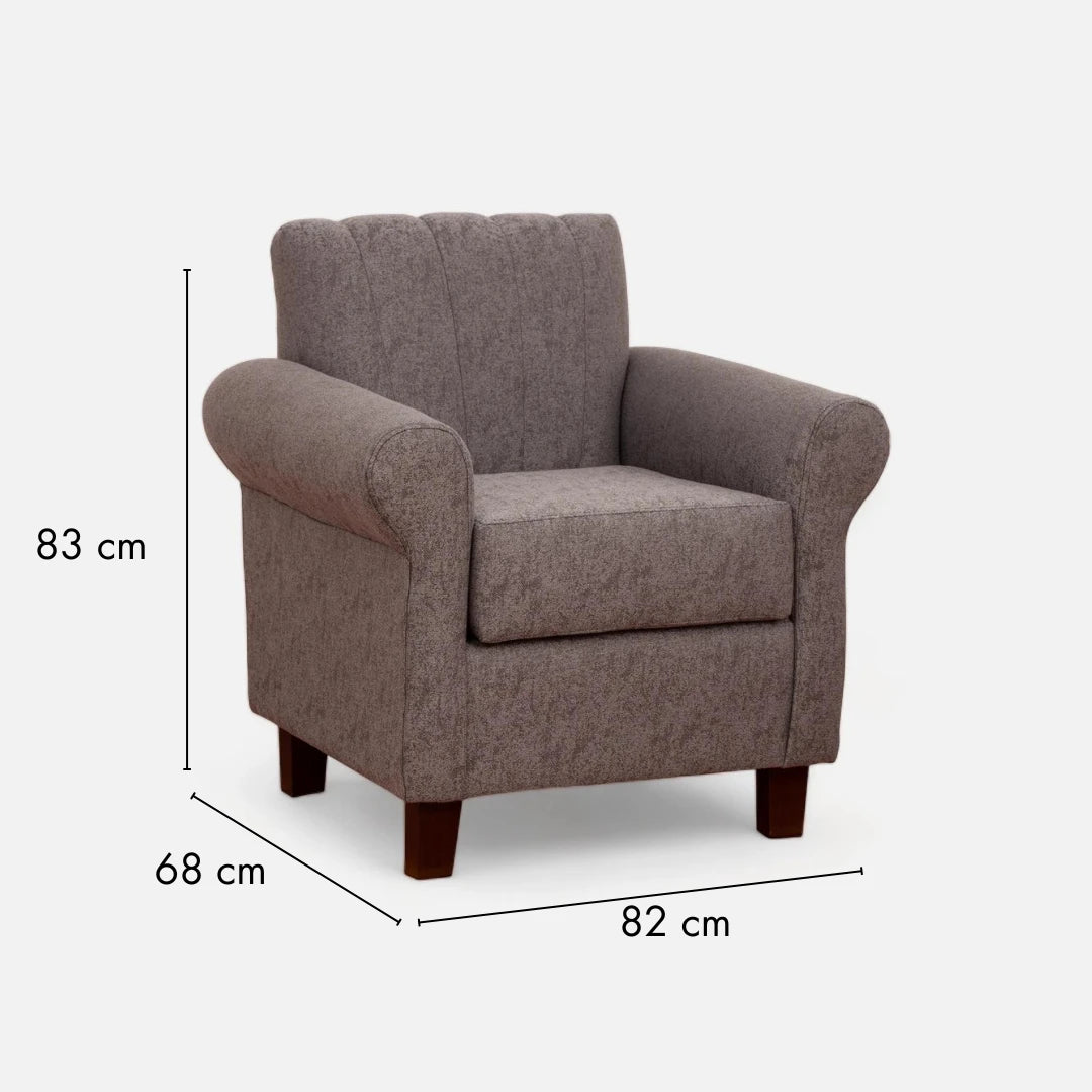 Poltrona Lucy - Tela Lino Sidelli Gris