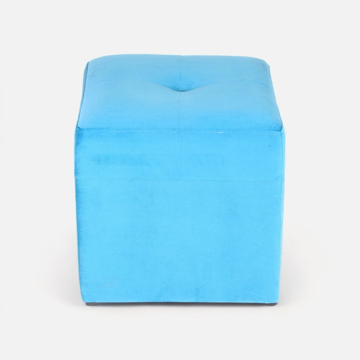 Pouf Cubo - Tela Felpa Turquesa