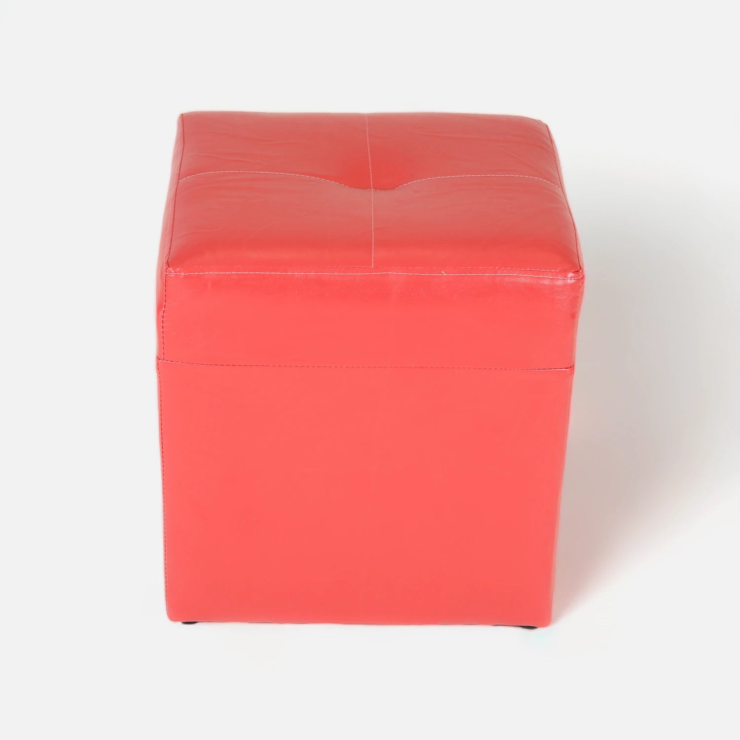 Pouf Cubo - Cuero Sintético PU Rojo