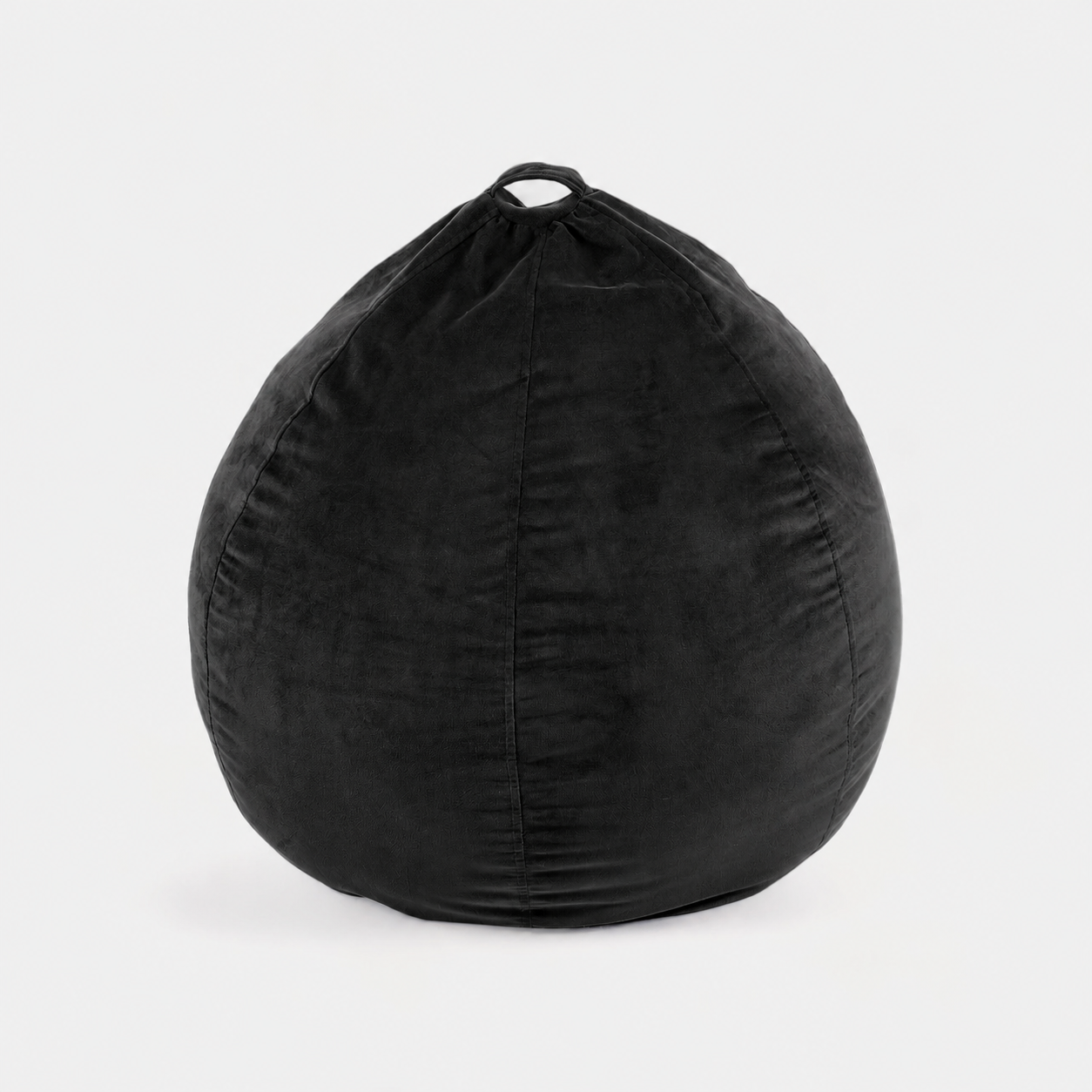 Pouf Pera Felpa en color grafito | mueblesamerica.cl