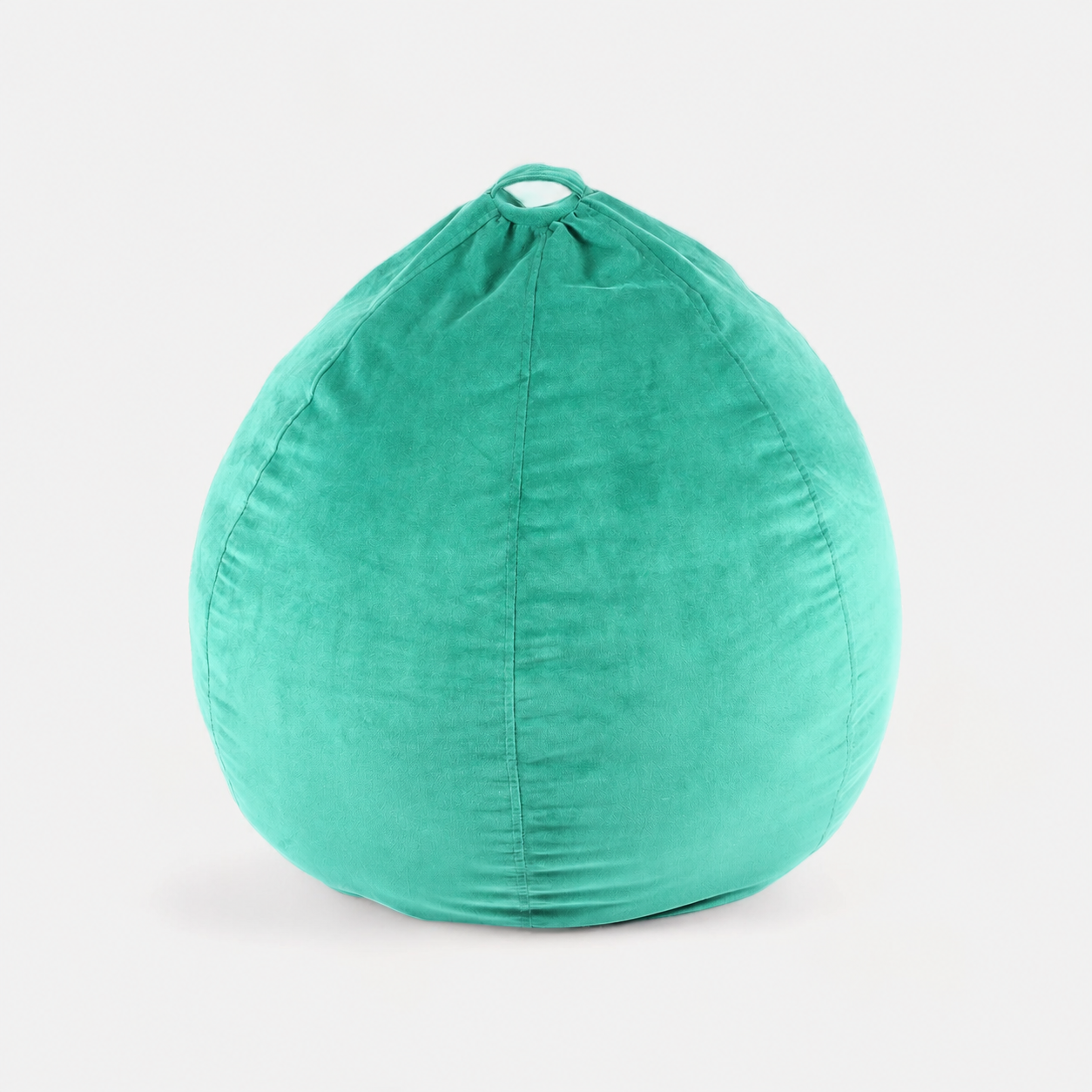 Pouf Pera Felpa en color verde agua | mueblesamerica.cl