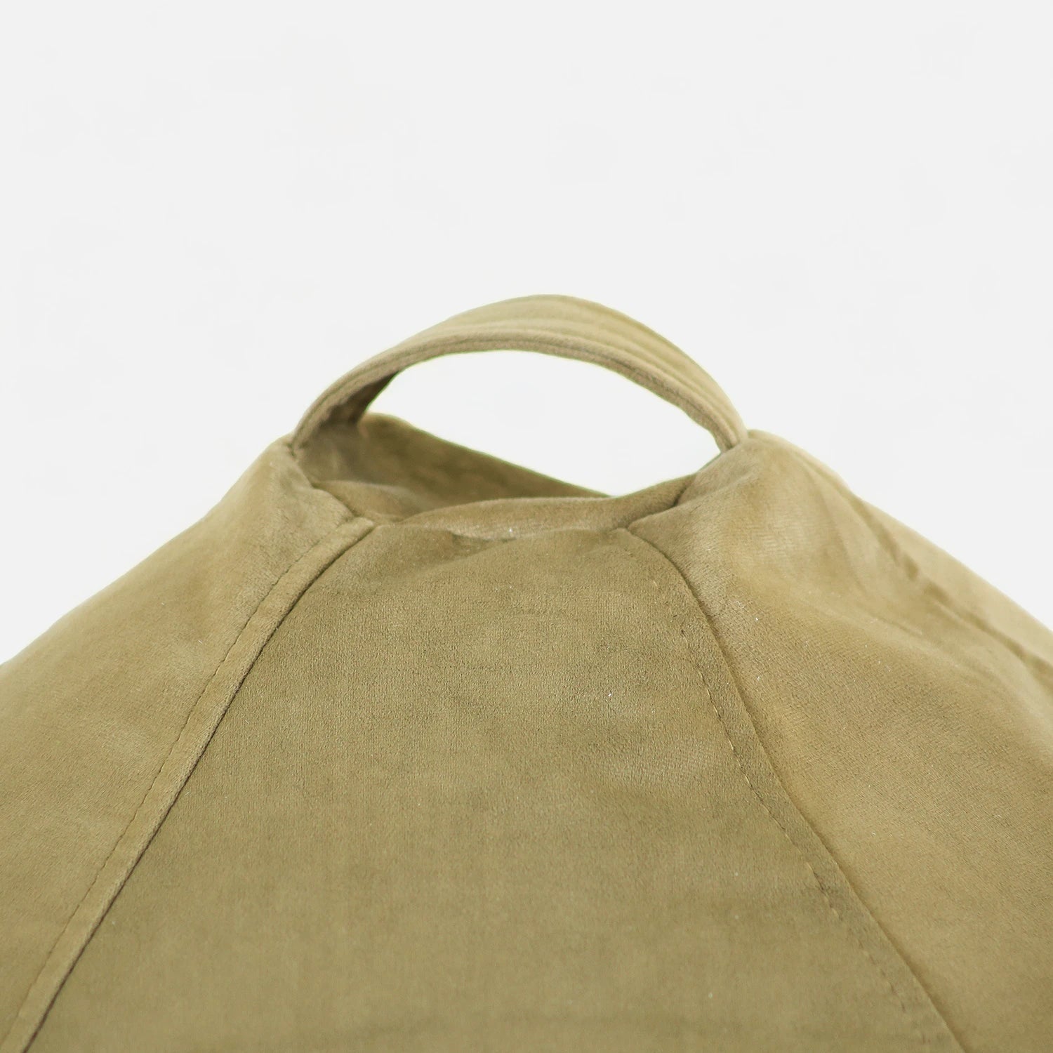 Pouf Pera Felpa Verde Olivo