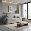 Sofá Cama Romeo - Tela Lino Sidelli Gris