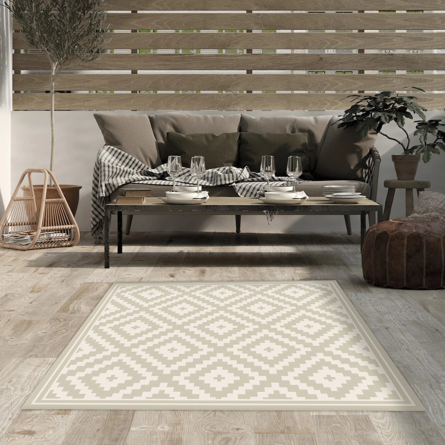 Alfombra Rombos Ceniza