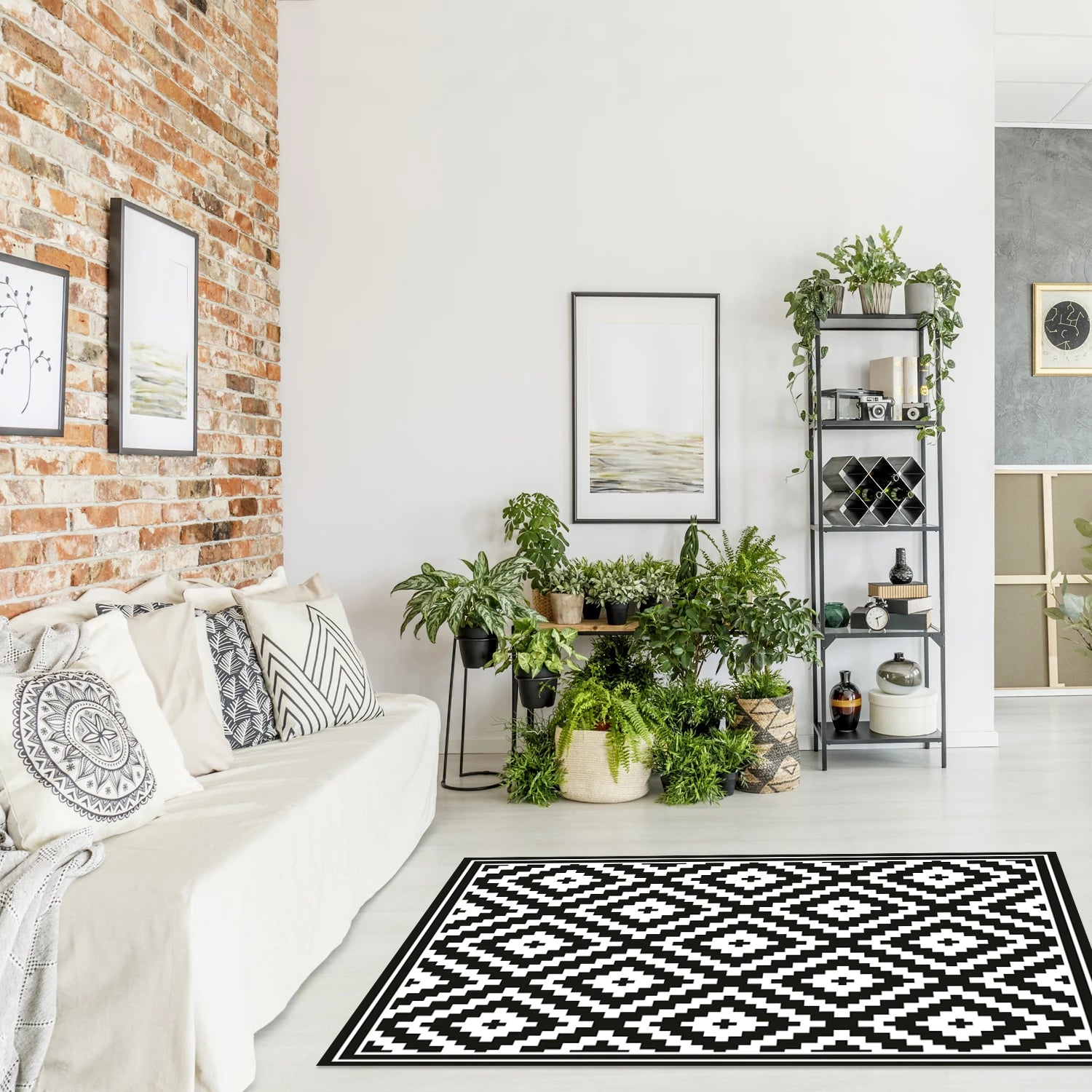 Alfombra Rombos Black