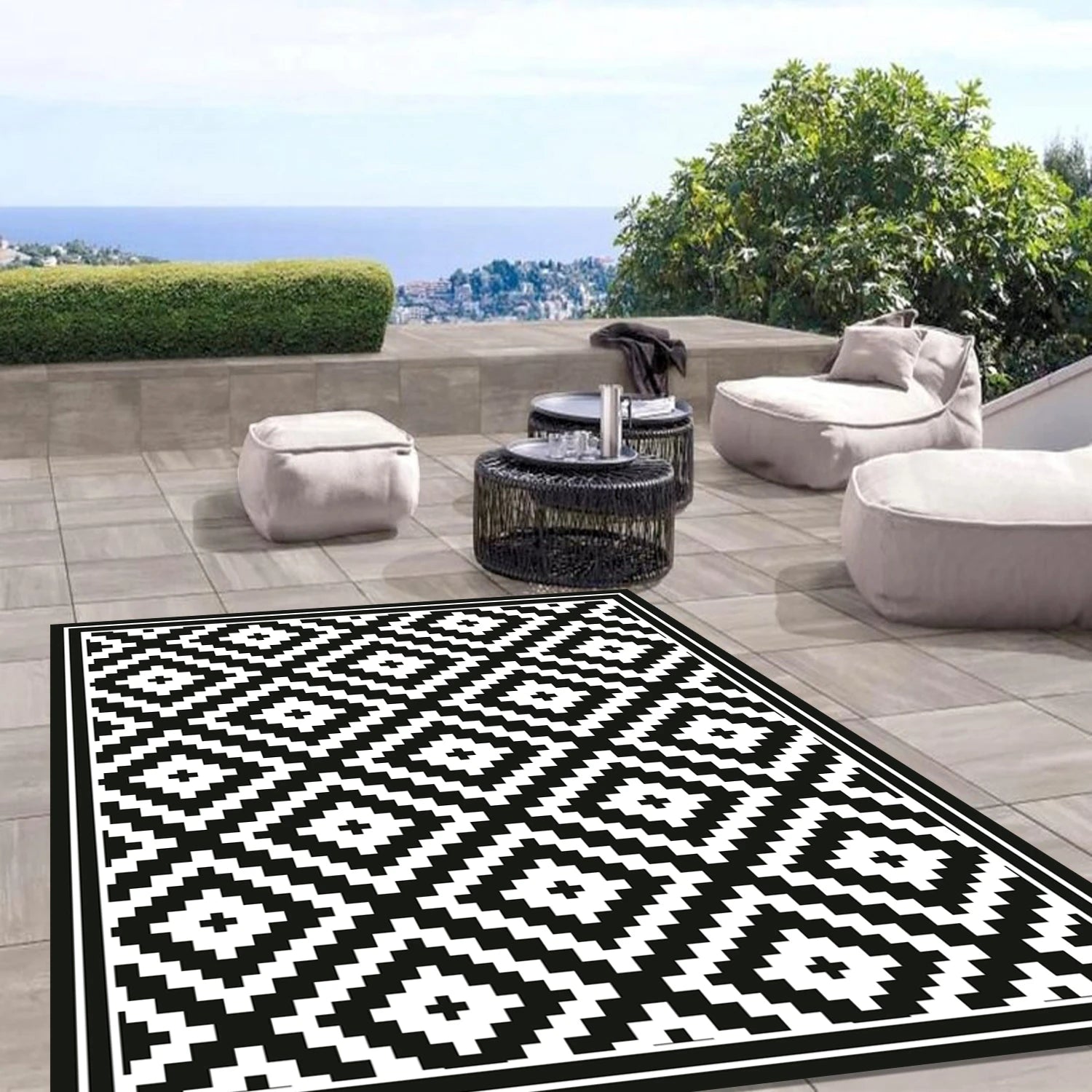 Alfombra Rombos Black
