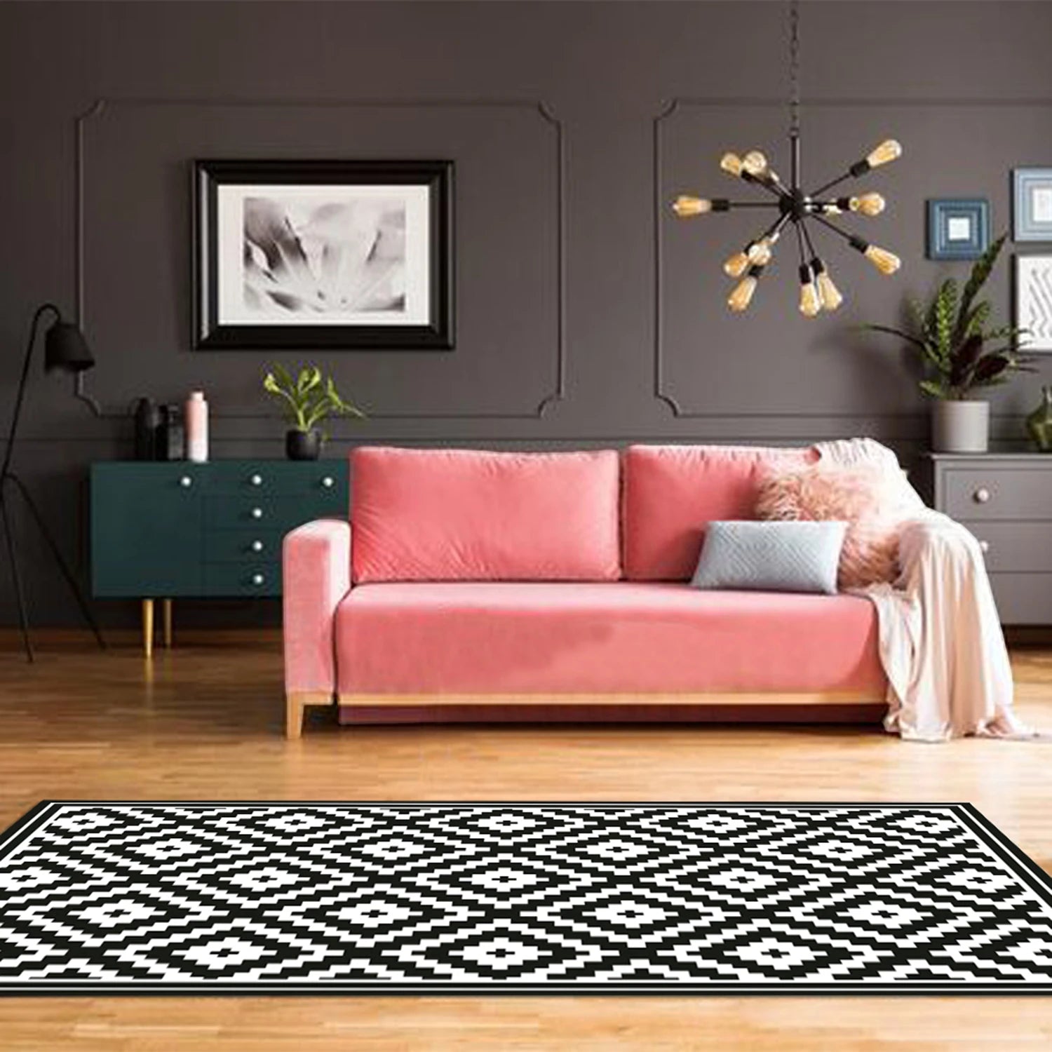 Alfombra Rombos Black