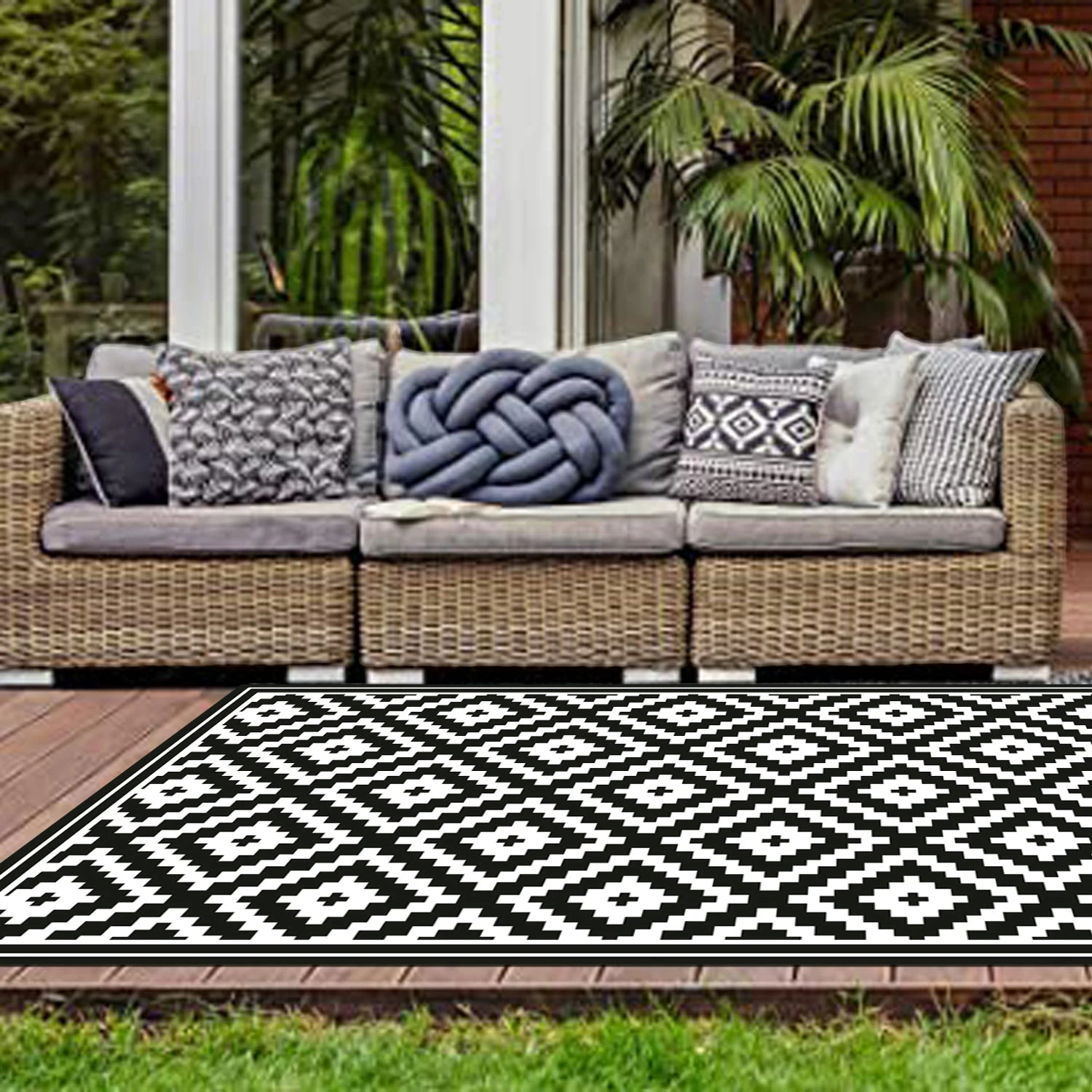 Alfombra Rombos Black