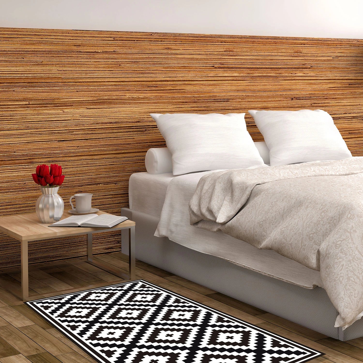 Alfombra Rombos Black