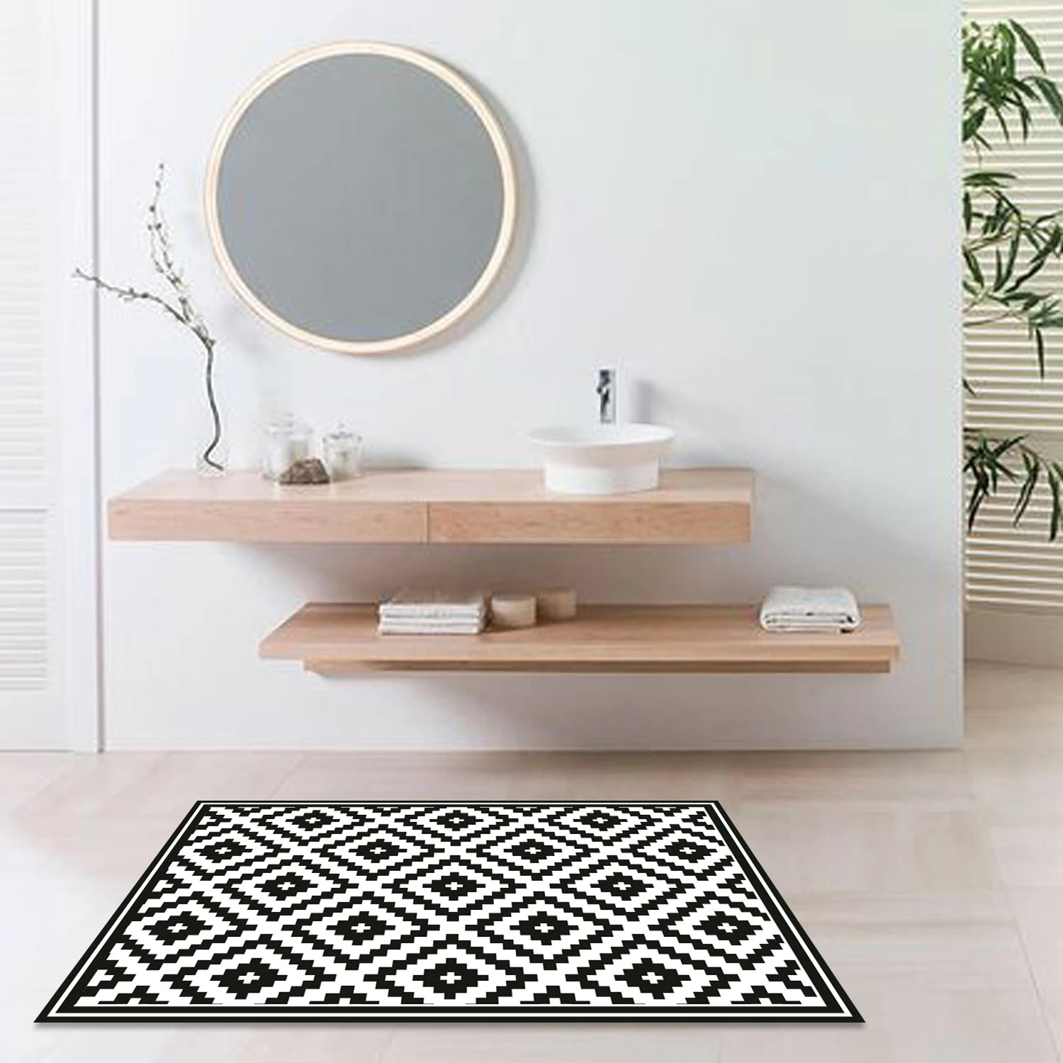 Alfombra Rombos Black