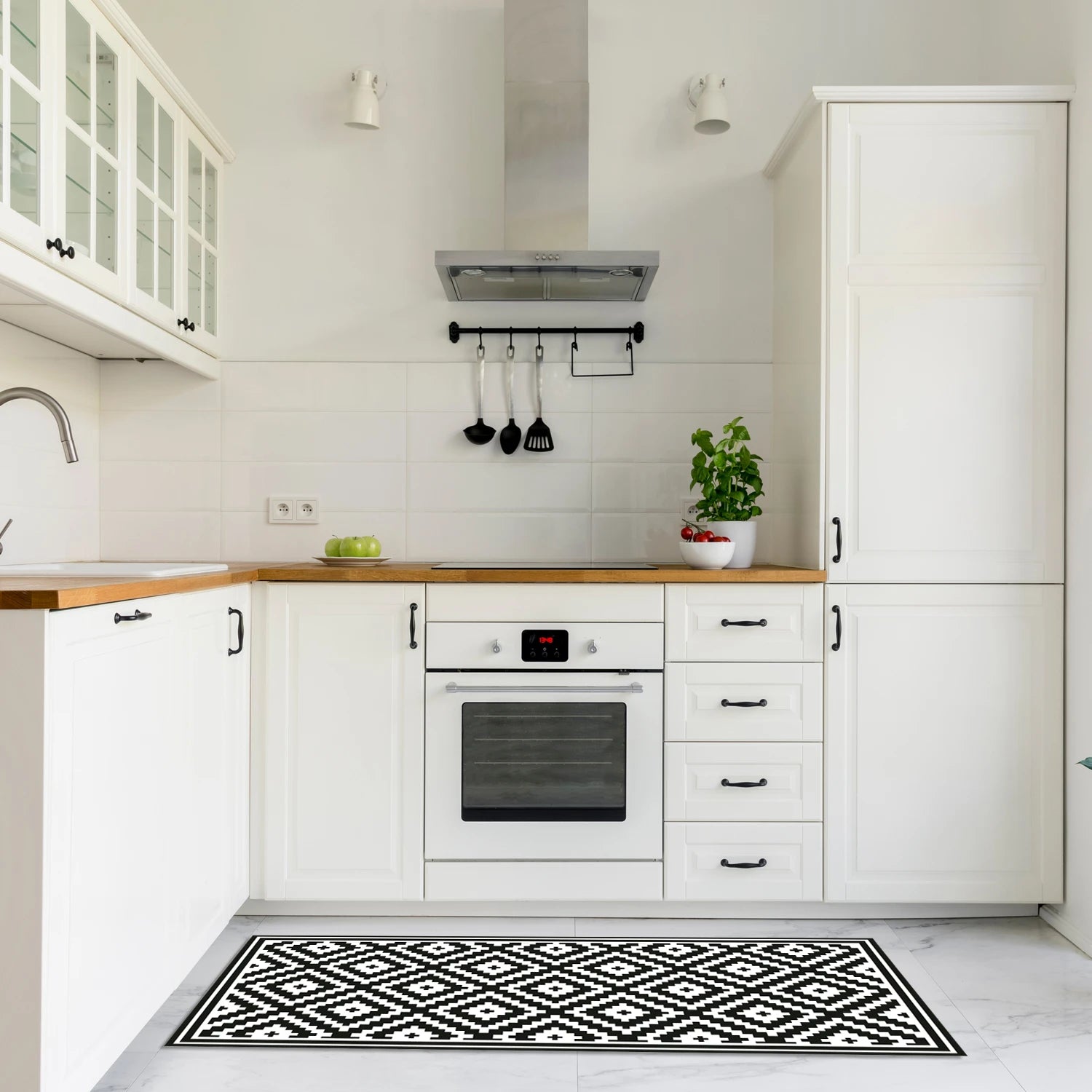 Alfombra Rombos Black