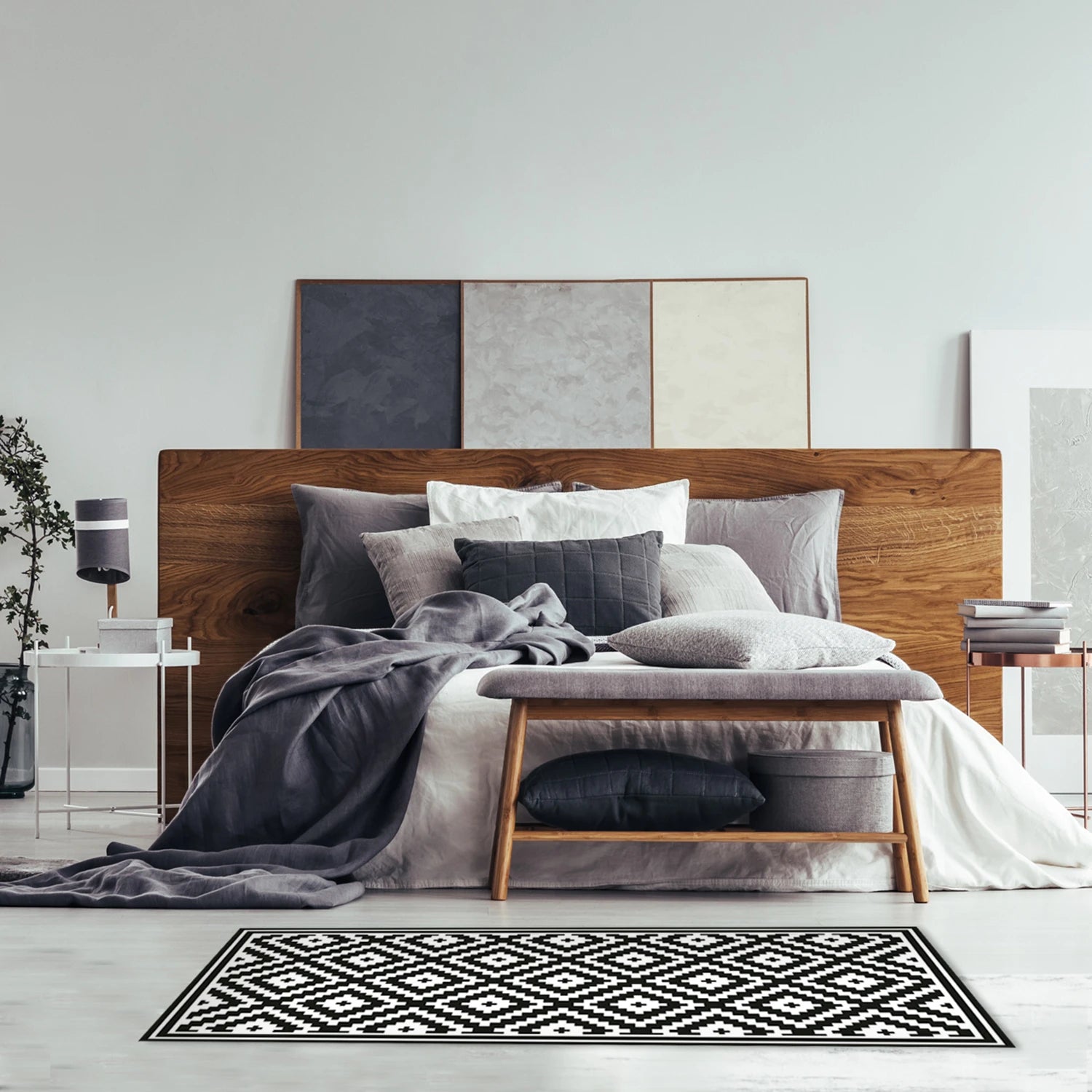 Alfombra Rombos Black