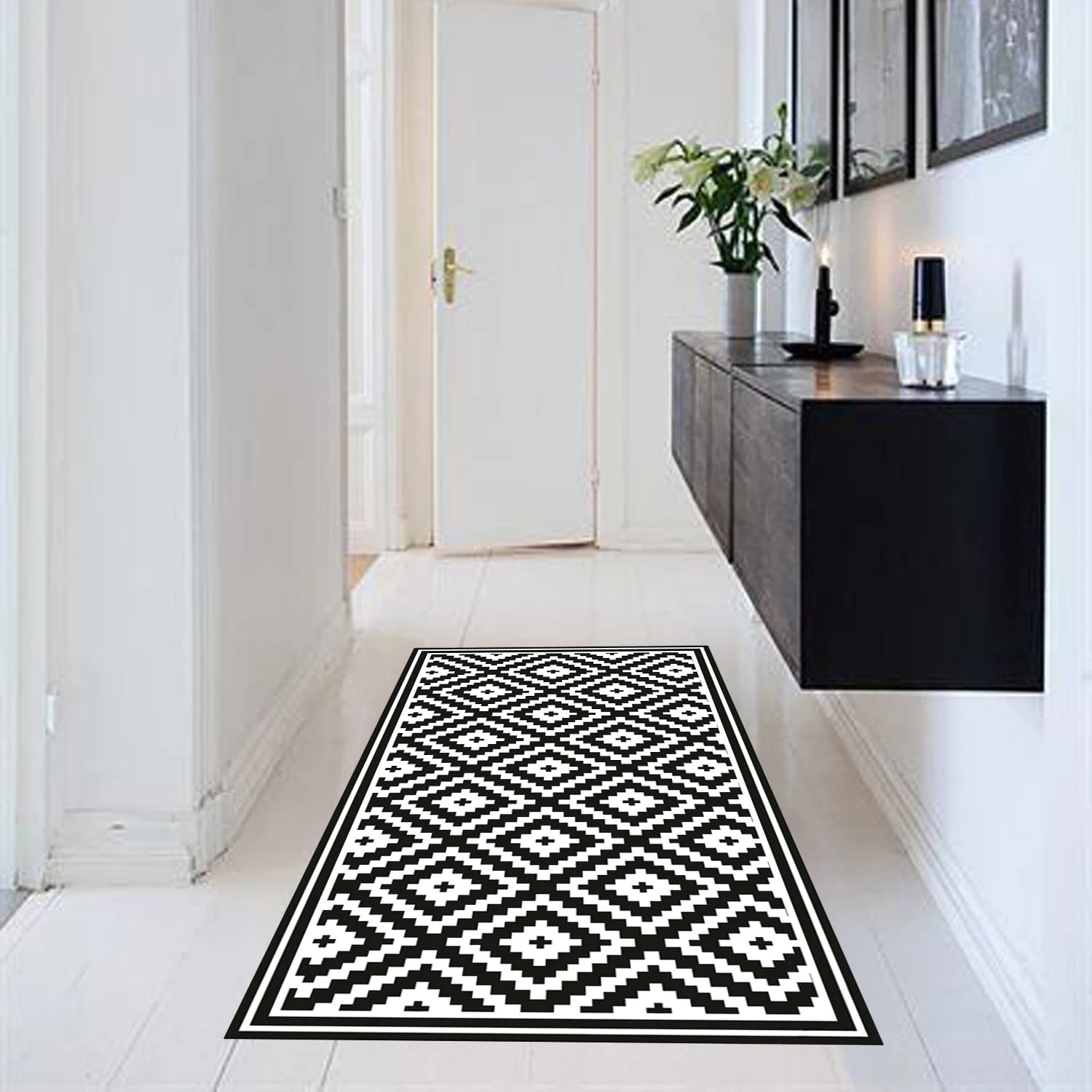 Alfombra Rombos Black