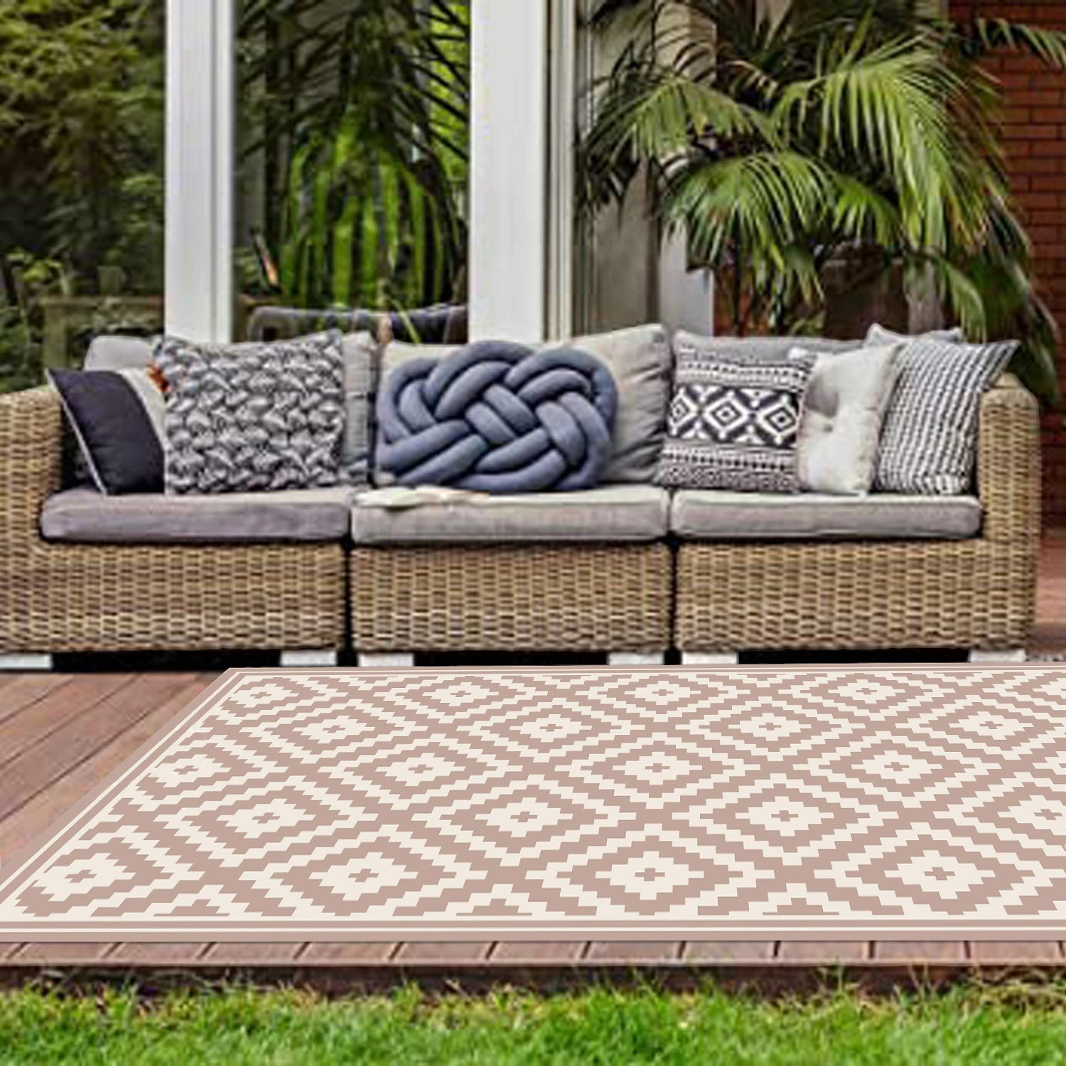 Alfombra Rombos Rosa