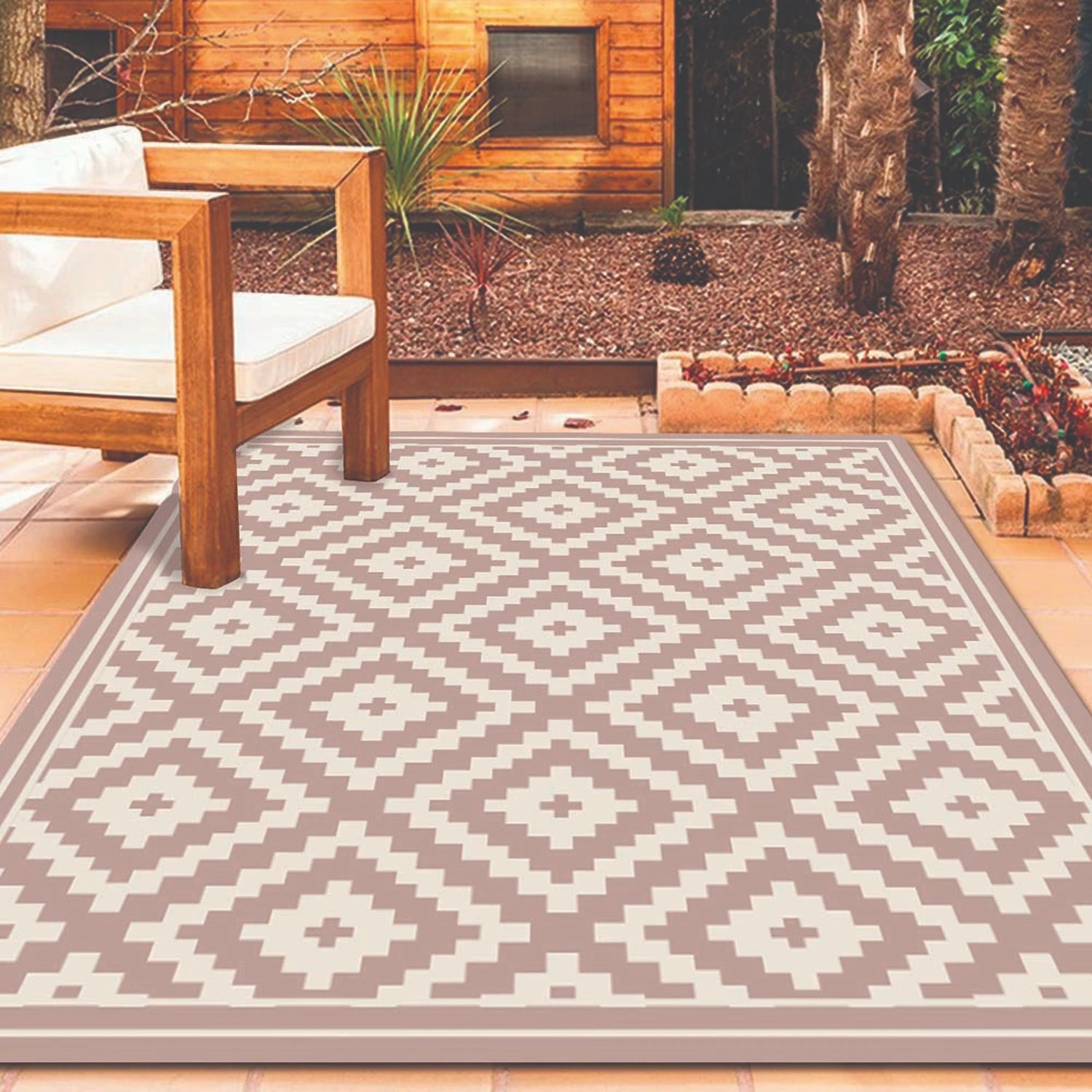 Alfombra Rombos Rosa