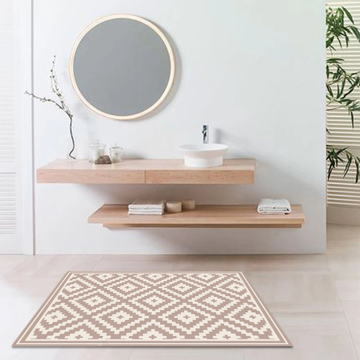 Alfombra Rombos Rosa