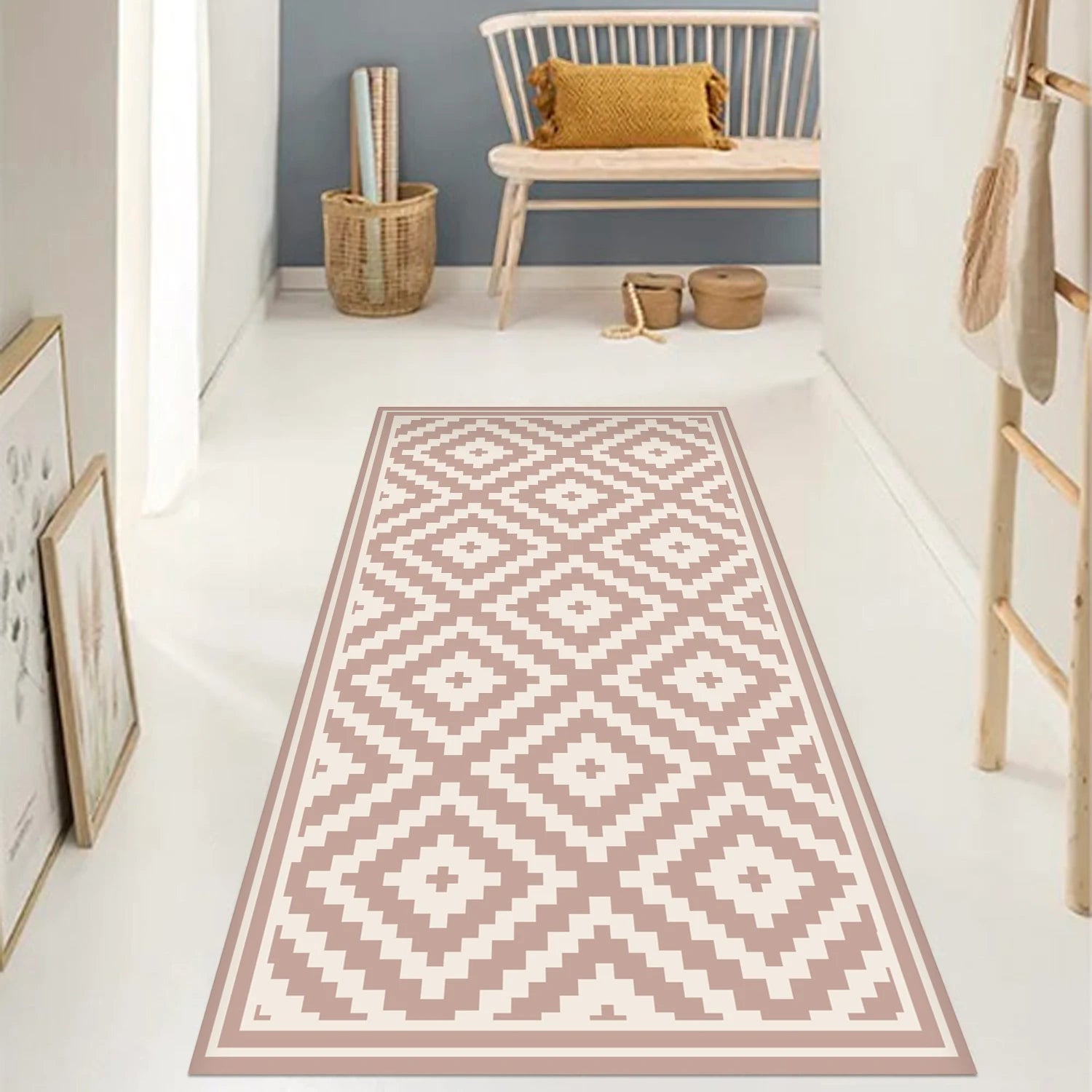 Alfombra Rombos Rosa