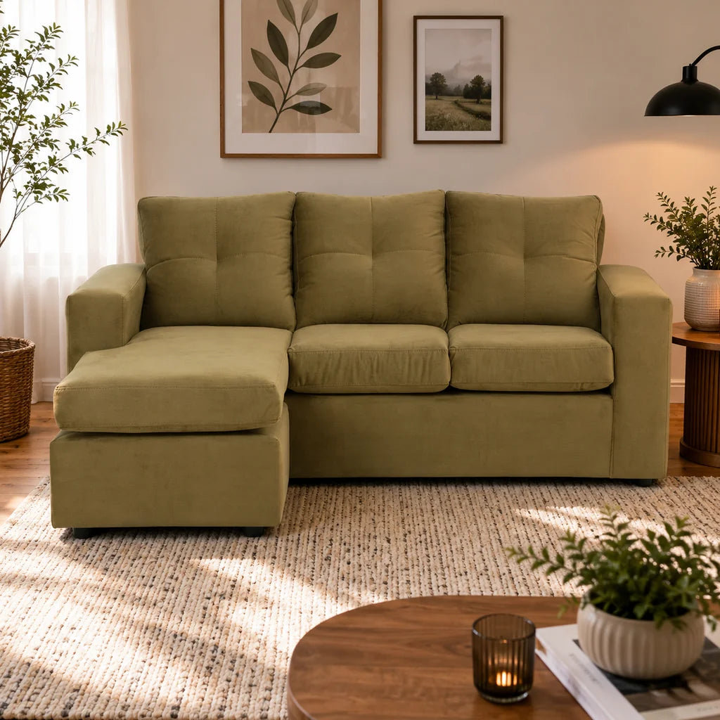 Seccional Emilia - Tela Felpa Verde Musgo