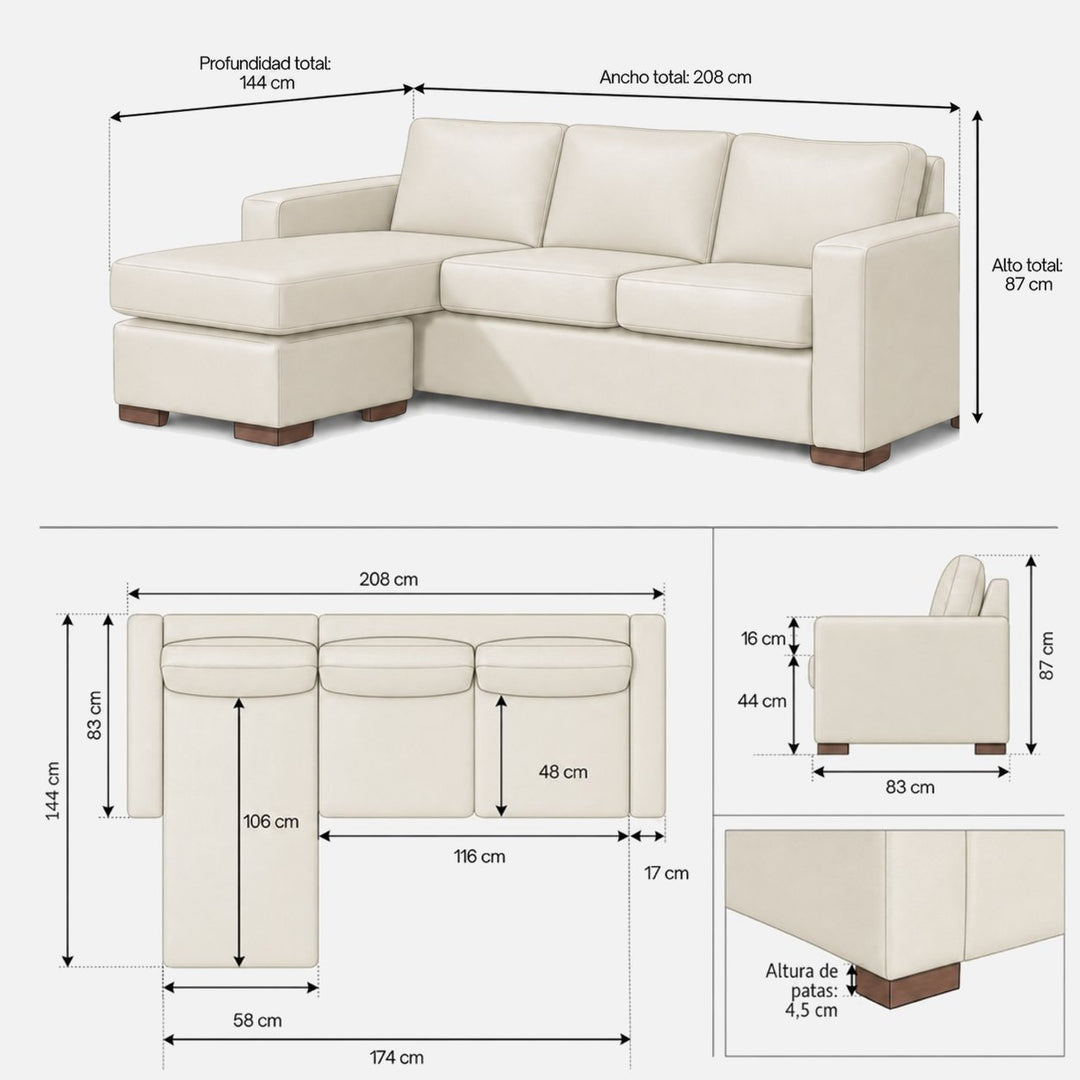 Estilo moderno del seccional Magic | mueblesamerica.cl