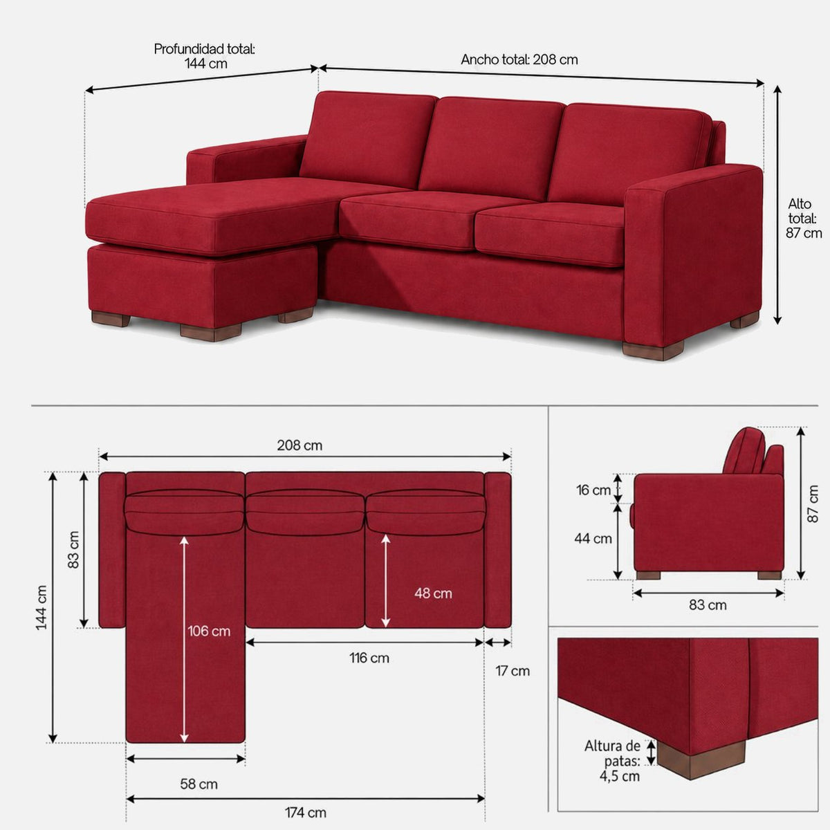 Comodidad del seccional Magic en casa | mueblesamerica.cl